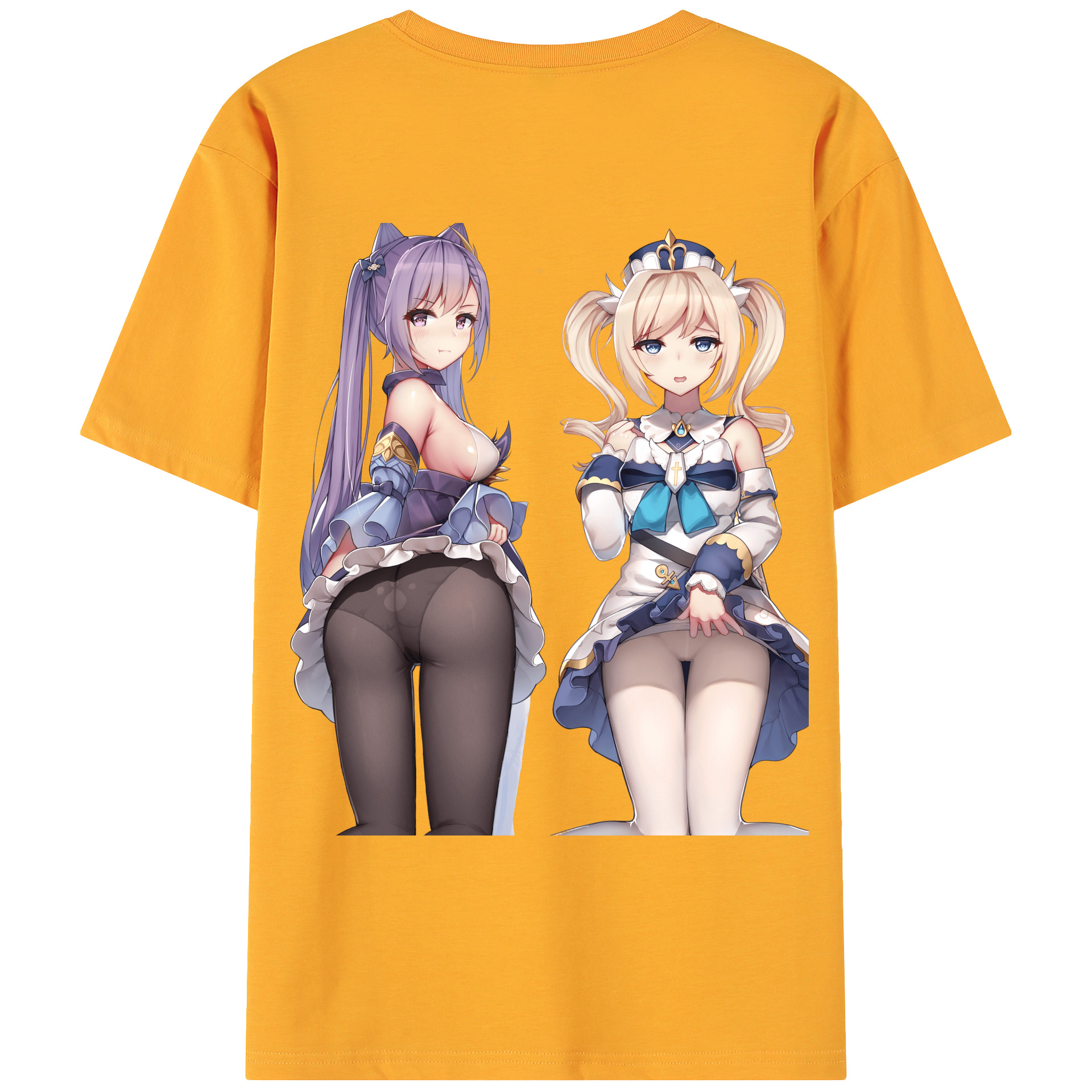 げんし神 刻晴 こくせい genshin Kokusei 綿100％ メンズ半袖Tシャツ（バックプリント） 通気性