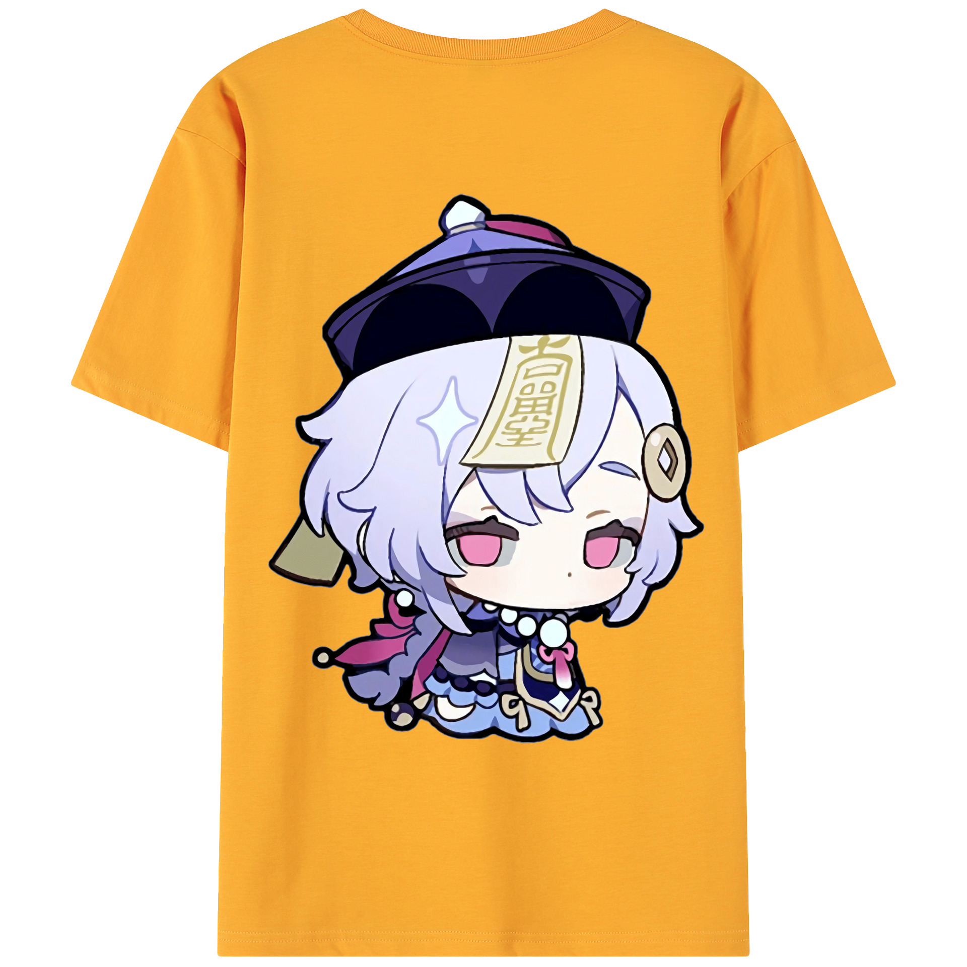 げんし神 七七 なな  genshin Nana 綿100％ メンズ半袖Tシャツ（バックプリント） 通気性
