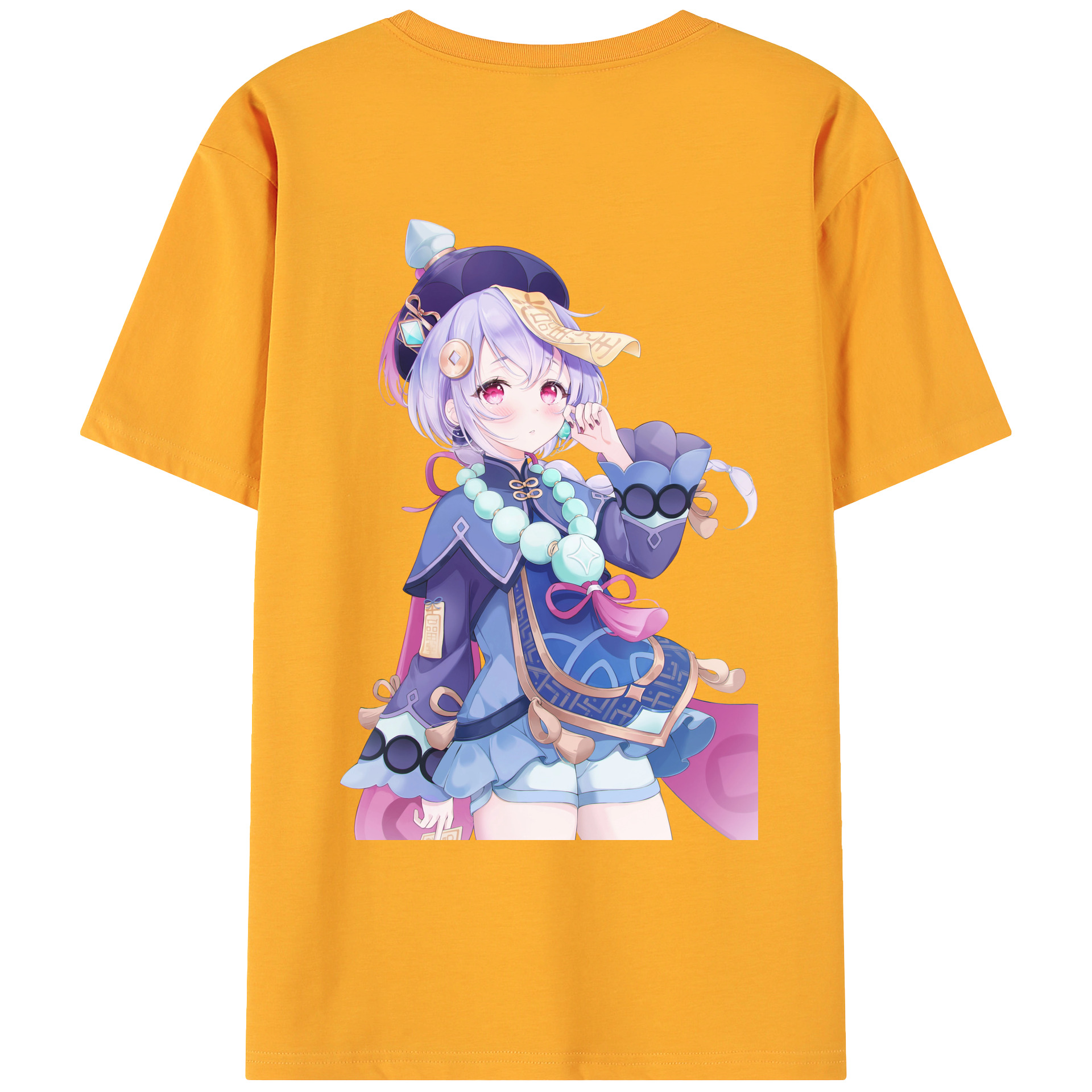 げんし神 七七 なな  genshin Nana 綿100％ メンズ半袖Tシャツ（バックプリント） 通気性
