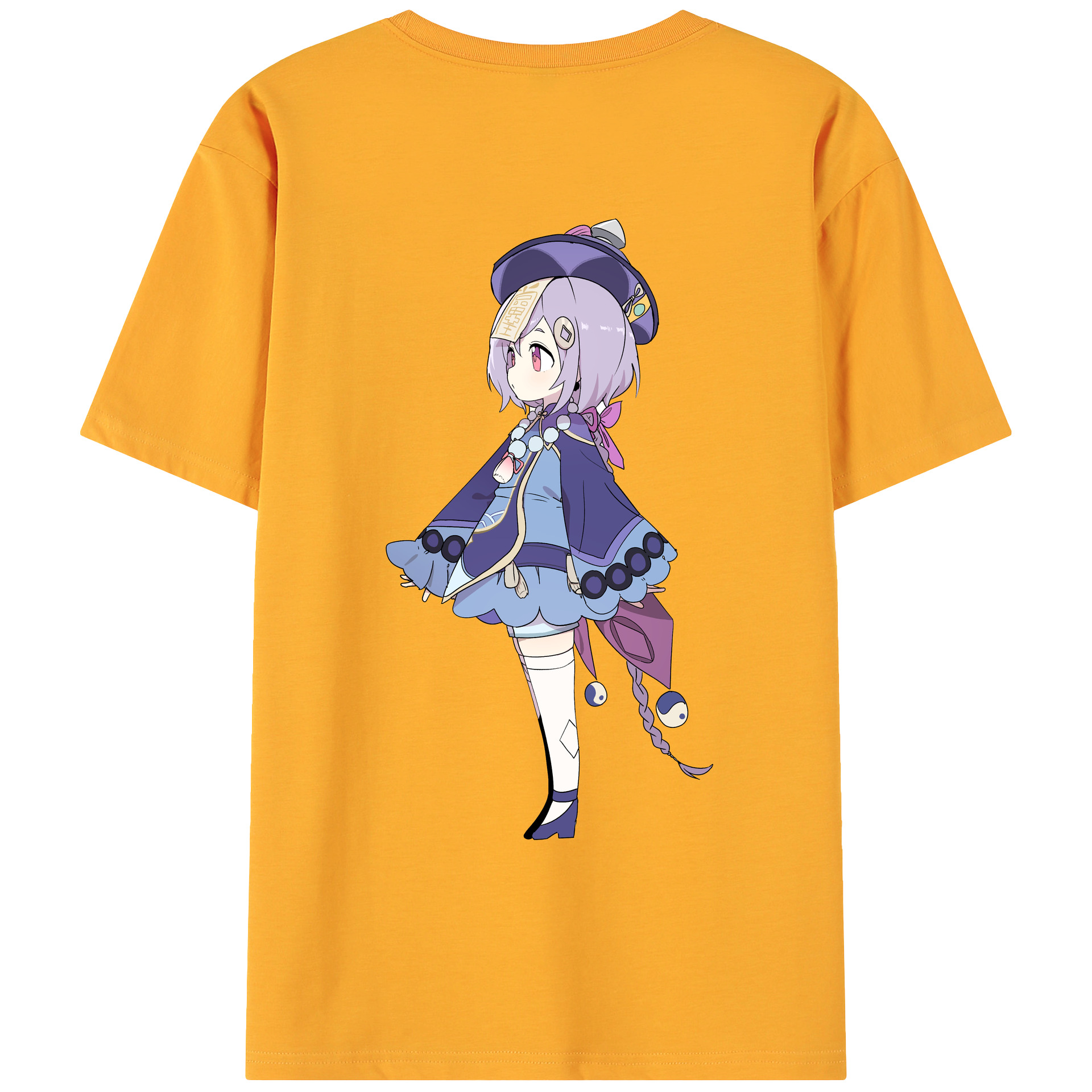 げんし神 七七 なな  genshin Nana 綿100％ メンズ半袖Tシャツ（バックプリント） 通気性