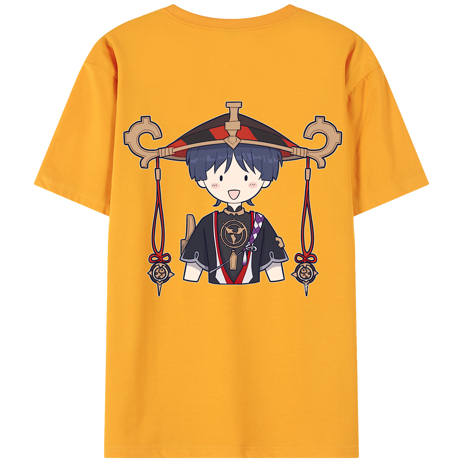 げんし神 さんペい genshin Sanpei 綿100％ メンズ半袖Tシャツ（バックプリント） 通気性