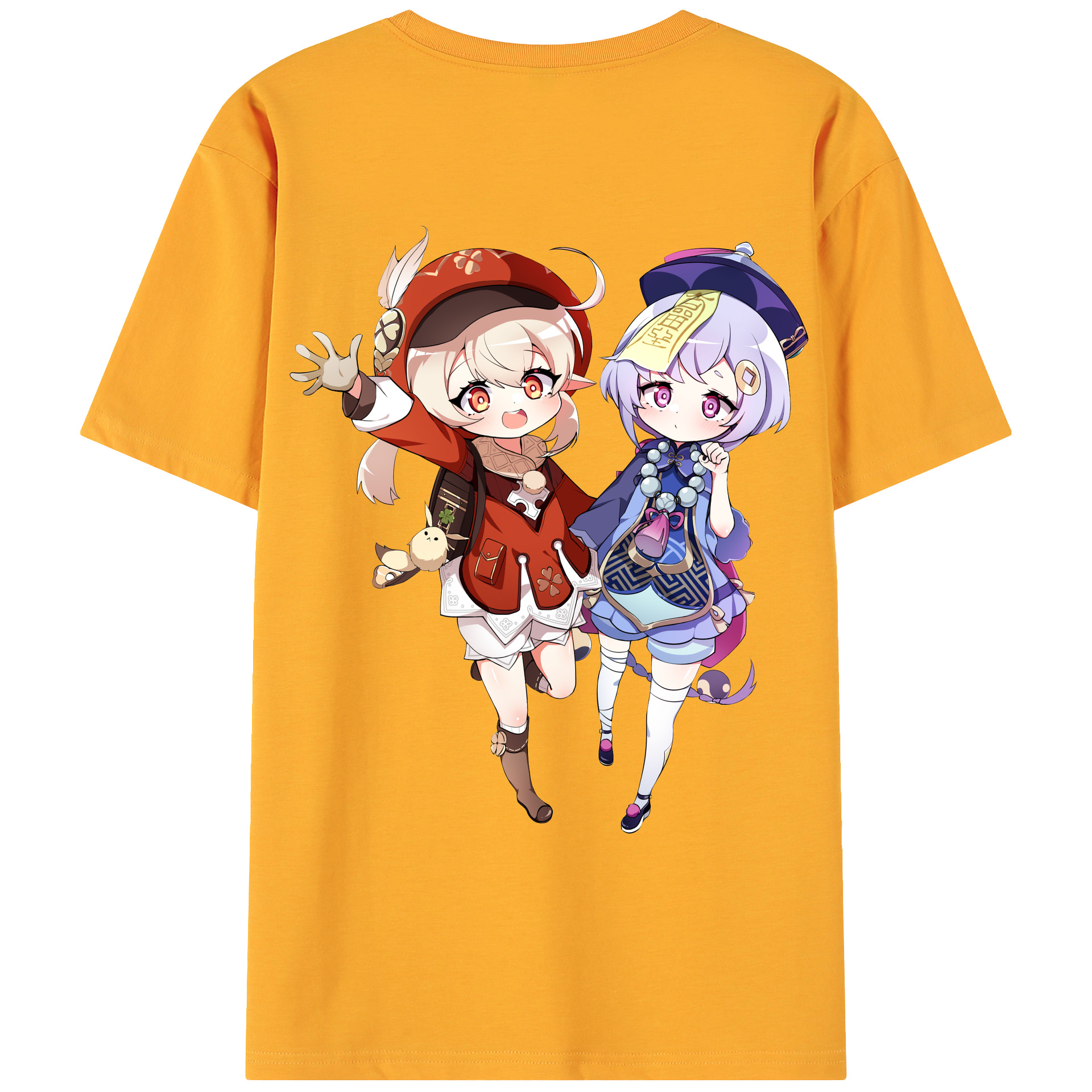 げんし神 七七 なな  genshin Nana 綿100％ メンズ半袖Tシャツ（バックプリント） 通気性