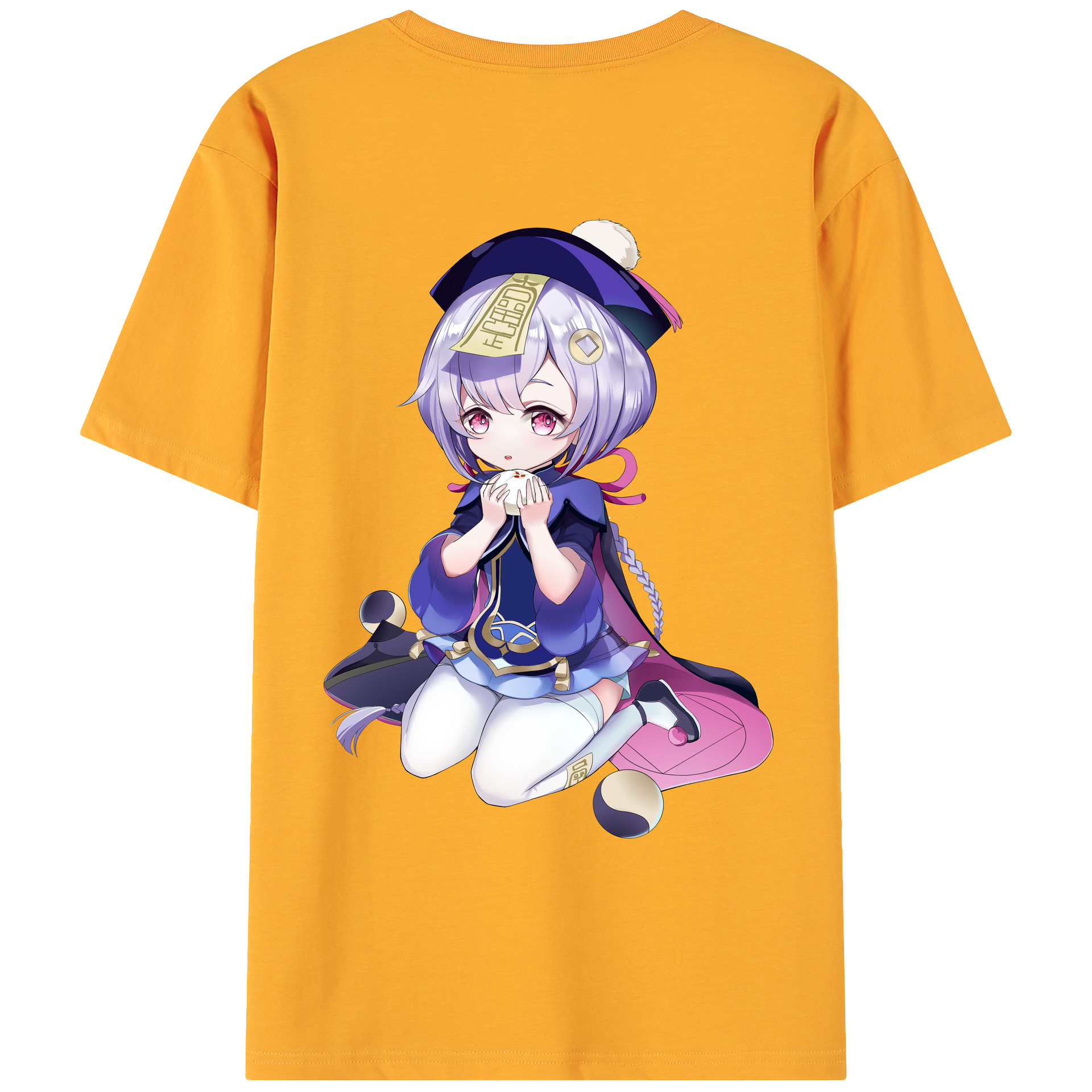 げんし神 七七 なな  genshin Nana 綿100％ メンズ半袖Tシャツ（バックプリント） 通気性