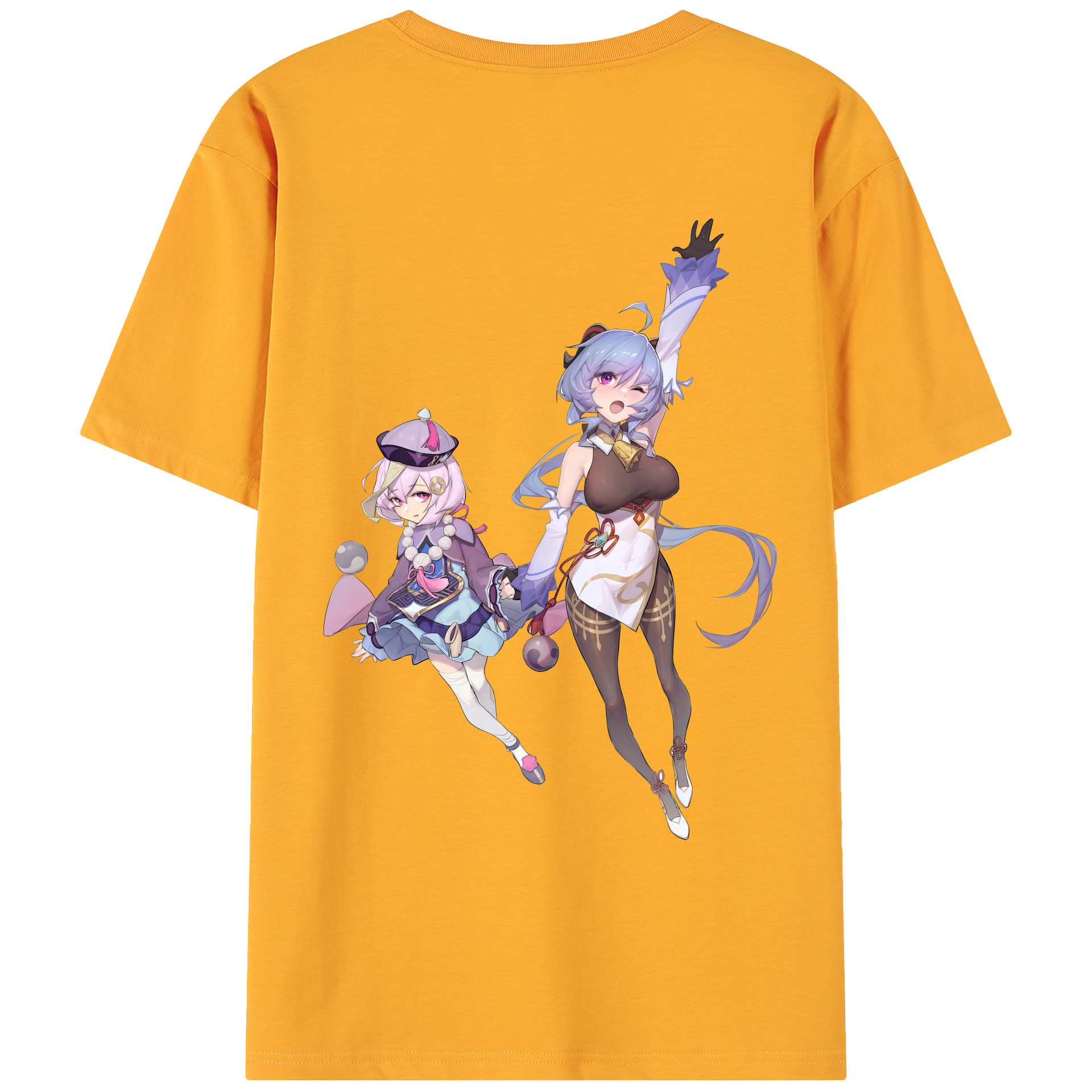 げんし神 七七 なな  genshin Nana 綿100％ メンズ半袖Tシャツ（バックプリント） 通気性