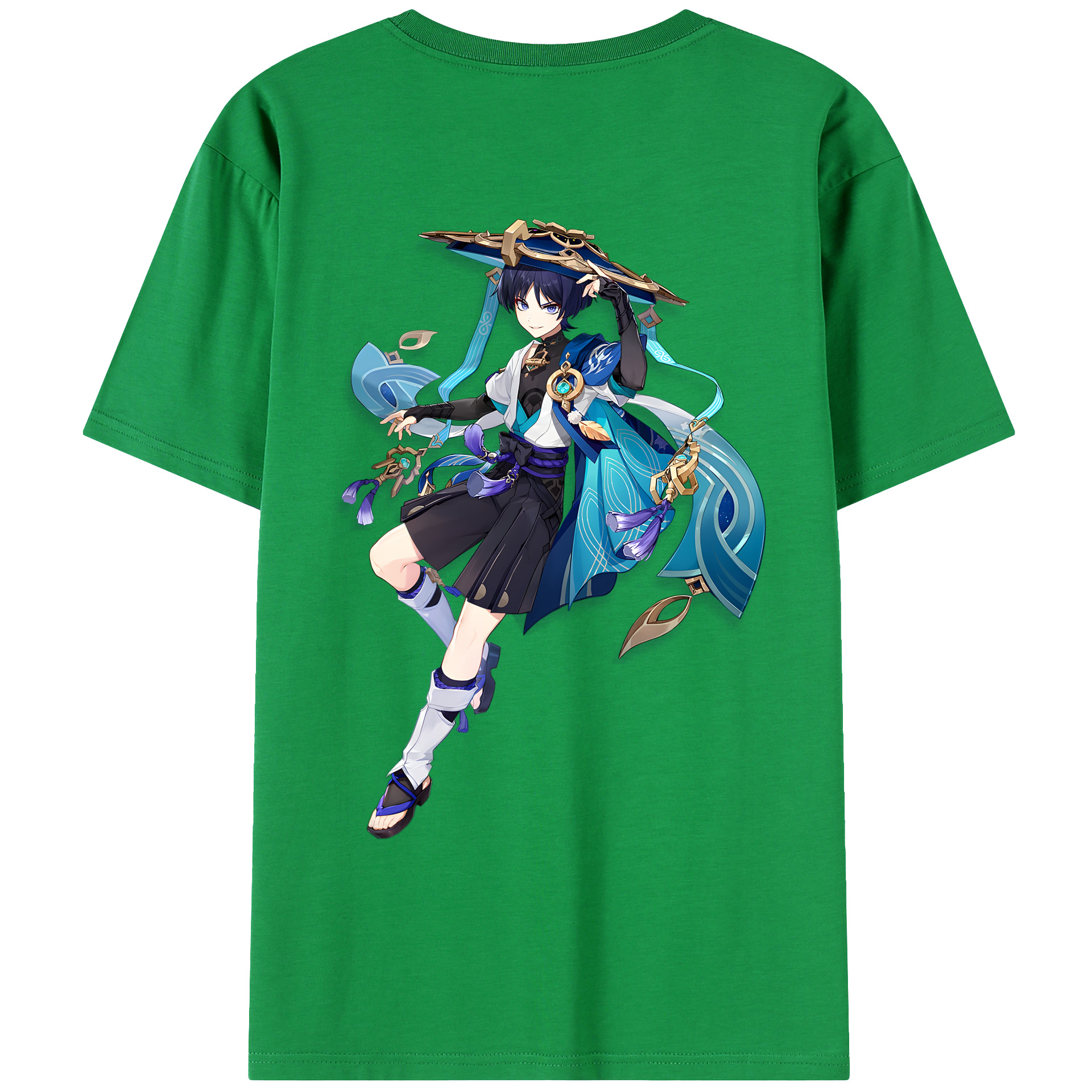 げんし神 さんペい genshin Sanpei 綿100％ メンズ半袖Tシャツ（バックプリント） 通気性