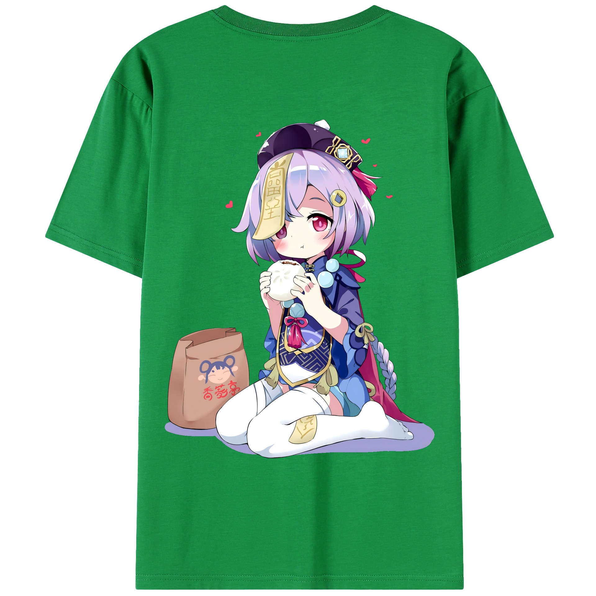 げんし神 七七 なな  genshin Nana 綿100％ メンズ半袖Tシャツ（バックプリント） 通気性