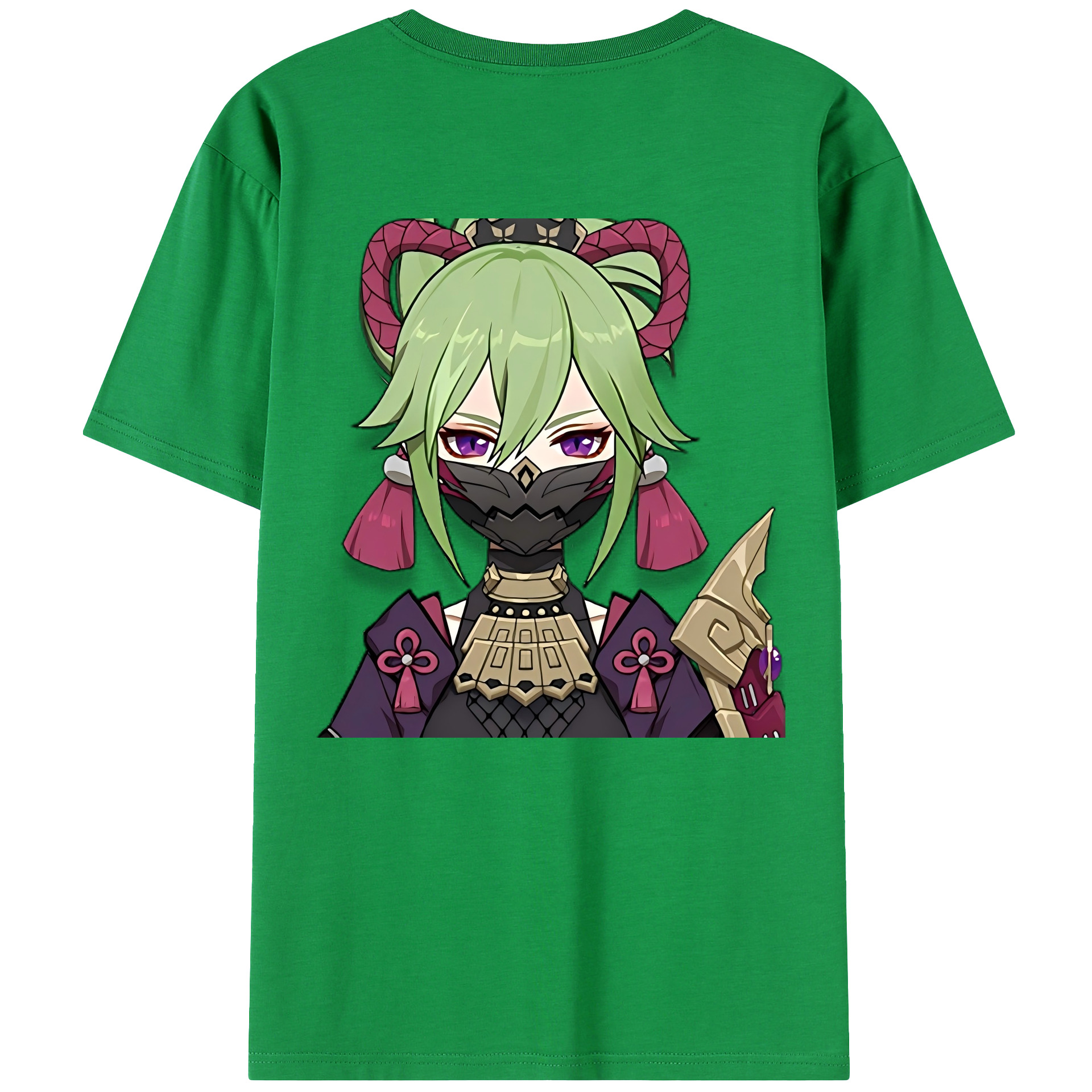 げんし神  久岐忍 くき しのぶ genshin Kuki Shinobu 綿100％ メンズ半袖Tシャツ（バックプリント） 通気性