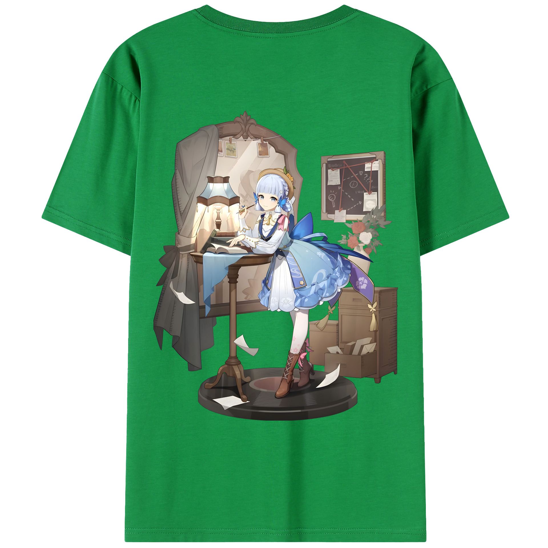 げんし神 神里綾華 神宮寺レン genshin Kamimiya Ren 綿100％ メンズ半袖Tシャツ（バックプリント） 通気性