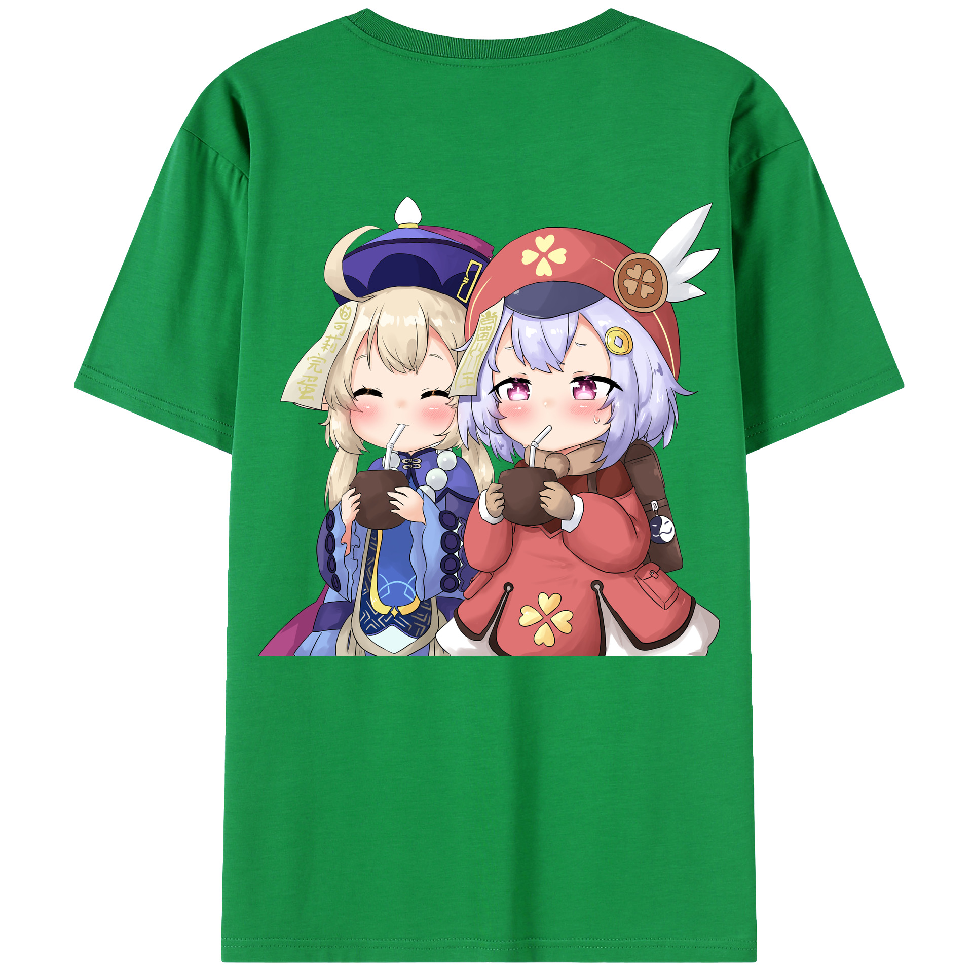 げんし神 七七 なな  genshin Nana 綿100％ メンズ半袖Tシャツ（バックプリント） 通気性