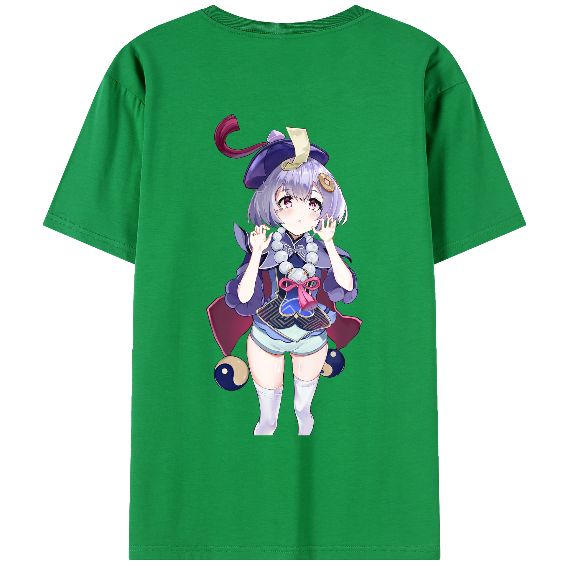 げんし神 七七 なな  genshin Nana 綿100％ メンズ半袖Tシャツ（バックプリント） 通気性