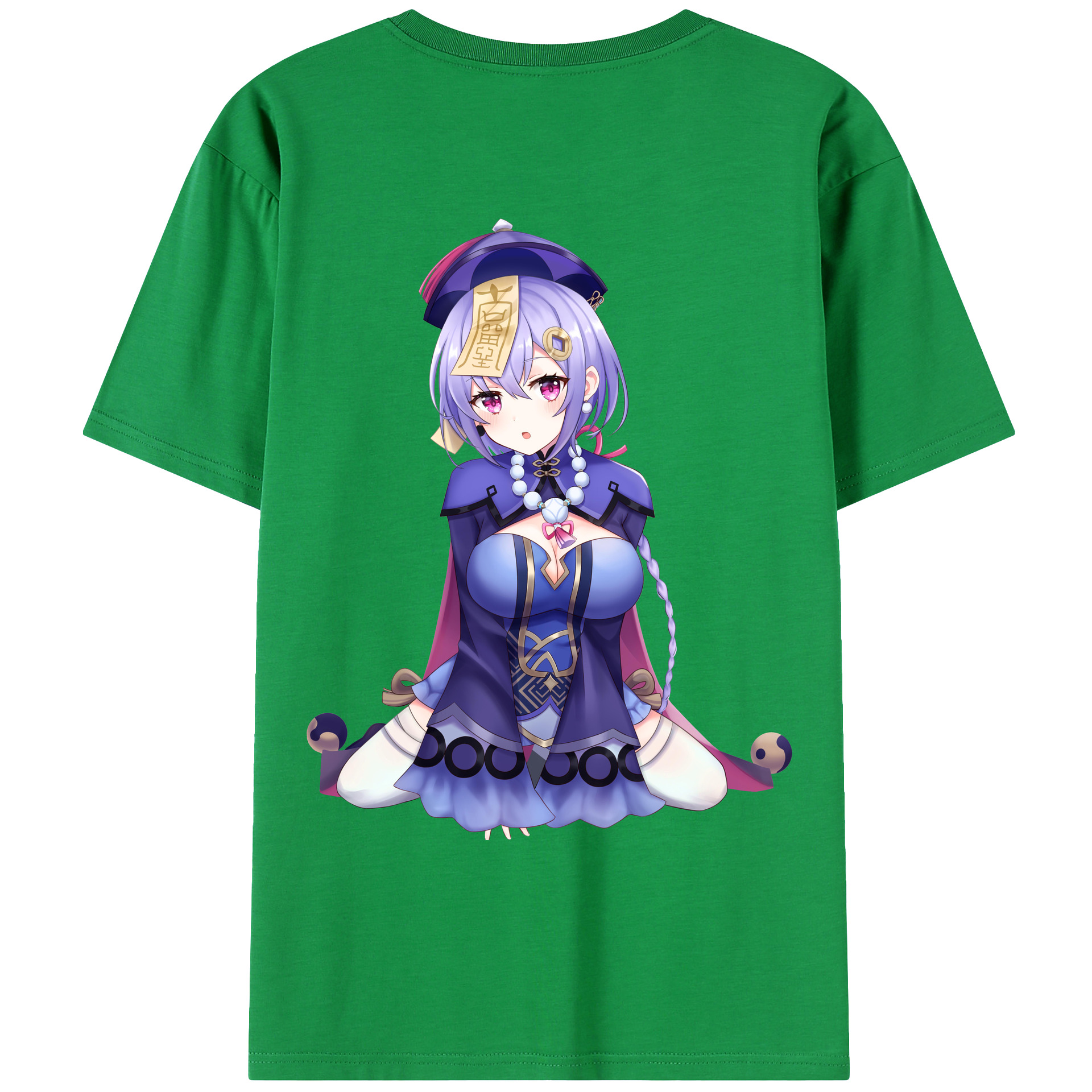 げんし神 七七 なな  genshin Nana 綿100％ メンズ半袖Tシャツ（バックプリント） 通気性