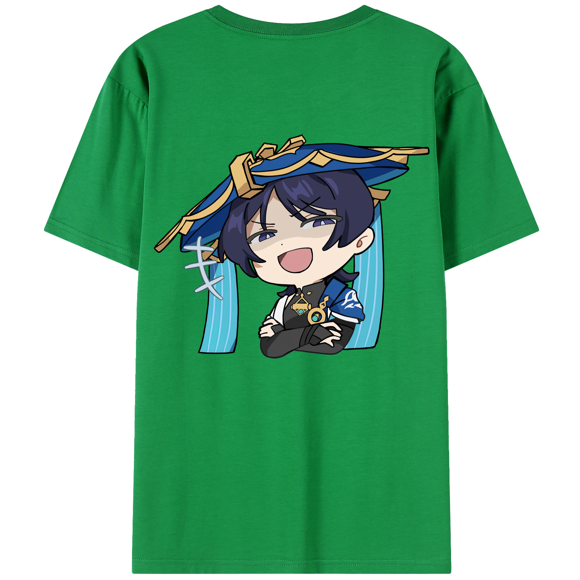 げんし神 さんペい genshin Sanpei 綿100％ メンズ半袖Tシャツ（バックプリント） 通気性