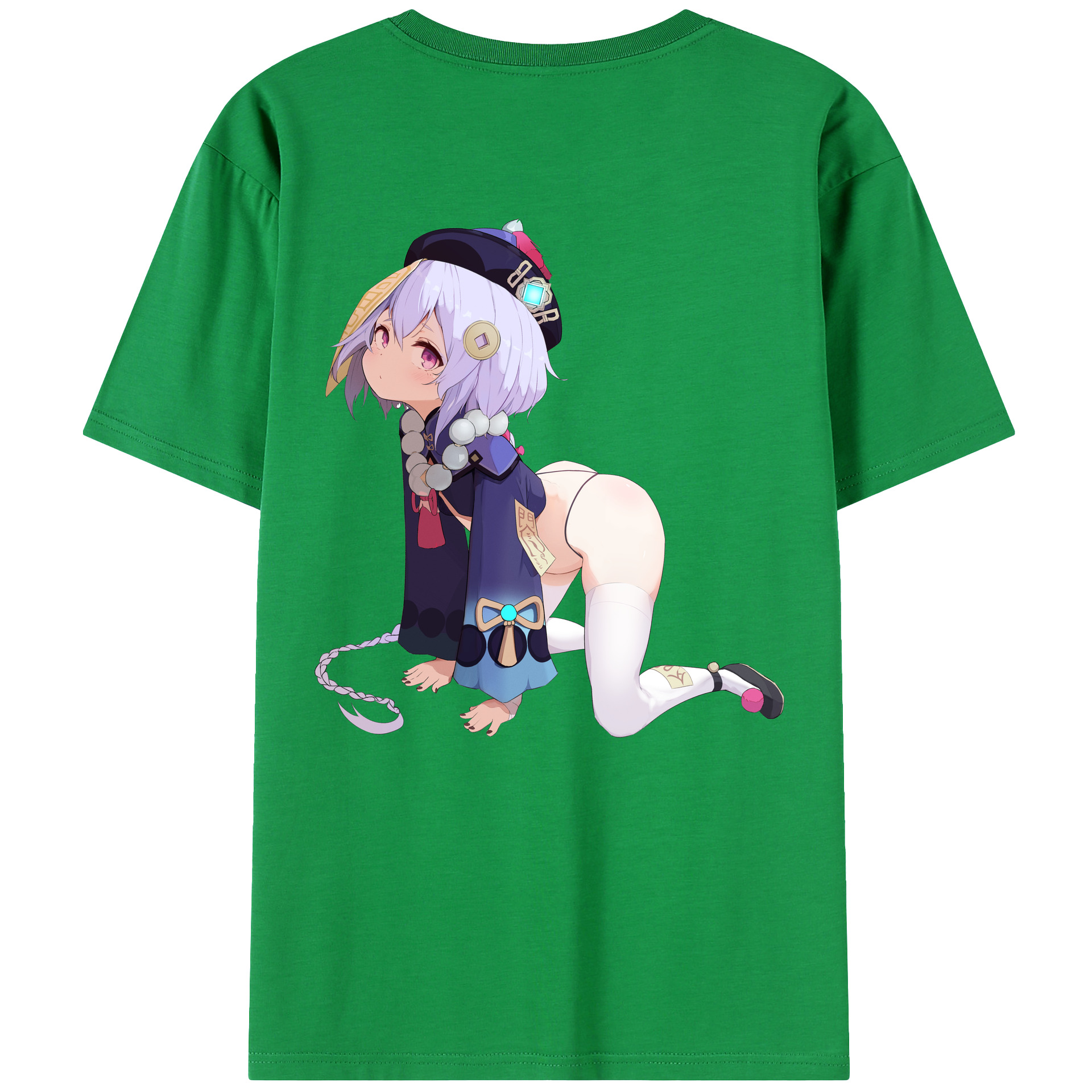 げんし神 七七 なな  genshin Nana 綿100％ メンズ半袖Tシャツ（バックプリント） 通気性