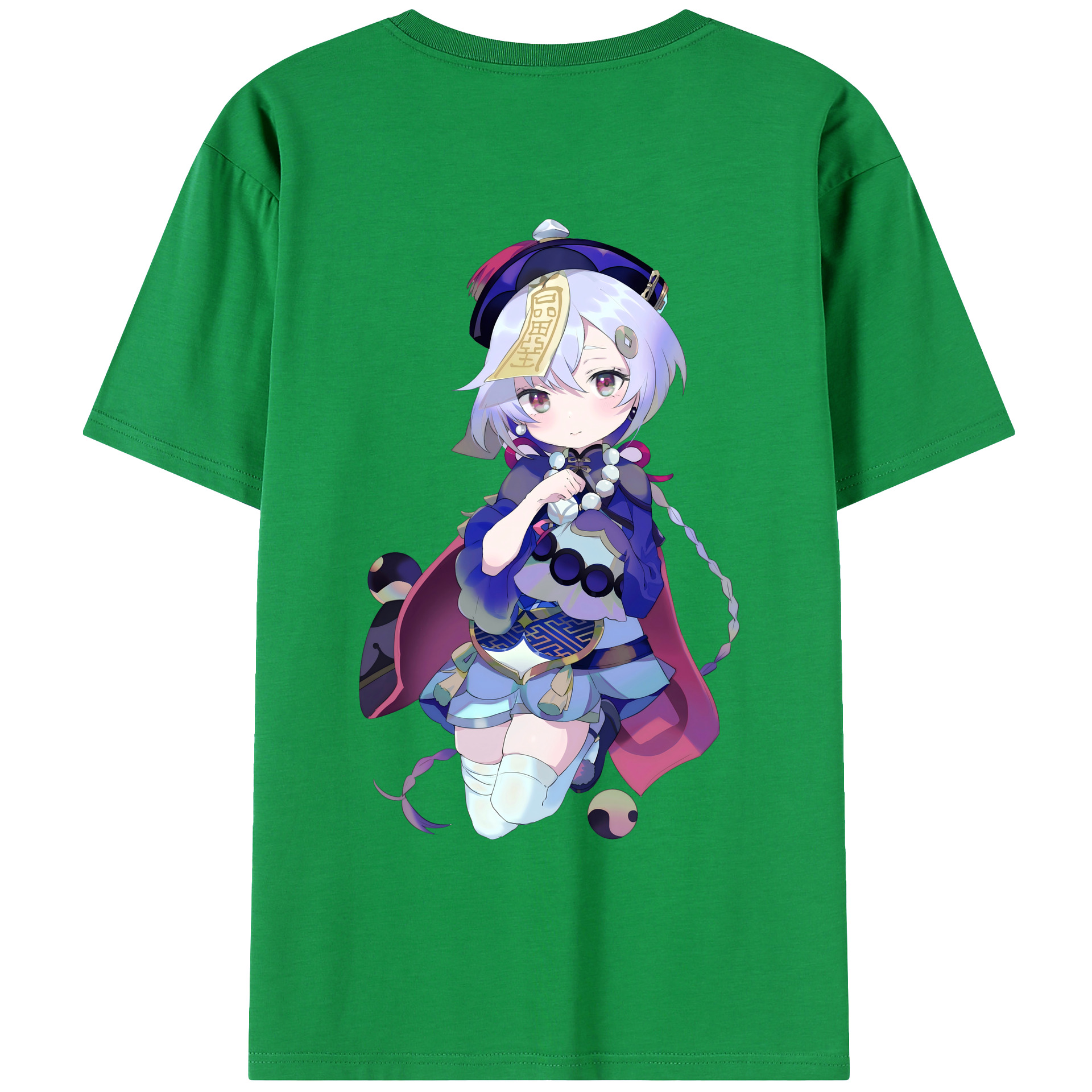 げんし神 七七 なな  genshin Nana 綿100％ メンズ半袖Tシャツ（バックプリント） 通気性