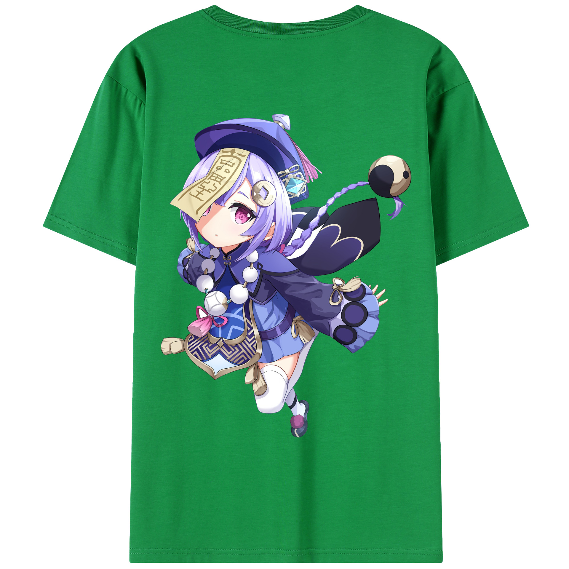 げんし神 七七 なな  genshin Nana 綿100％ メンズ半袖Tシャツ（バックプリント） 通気性