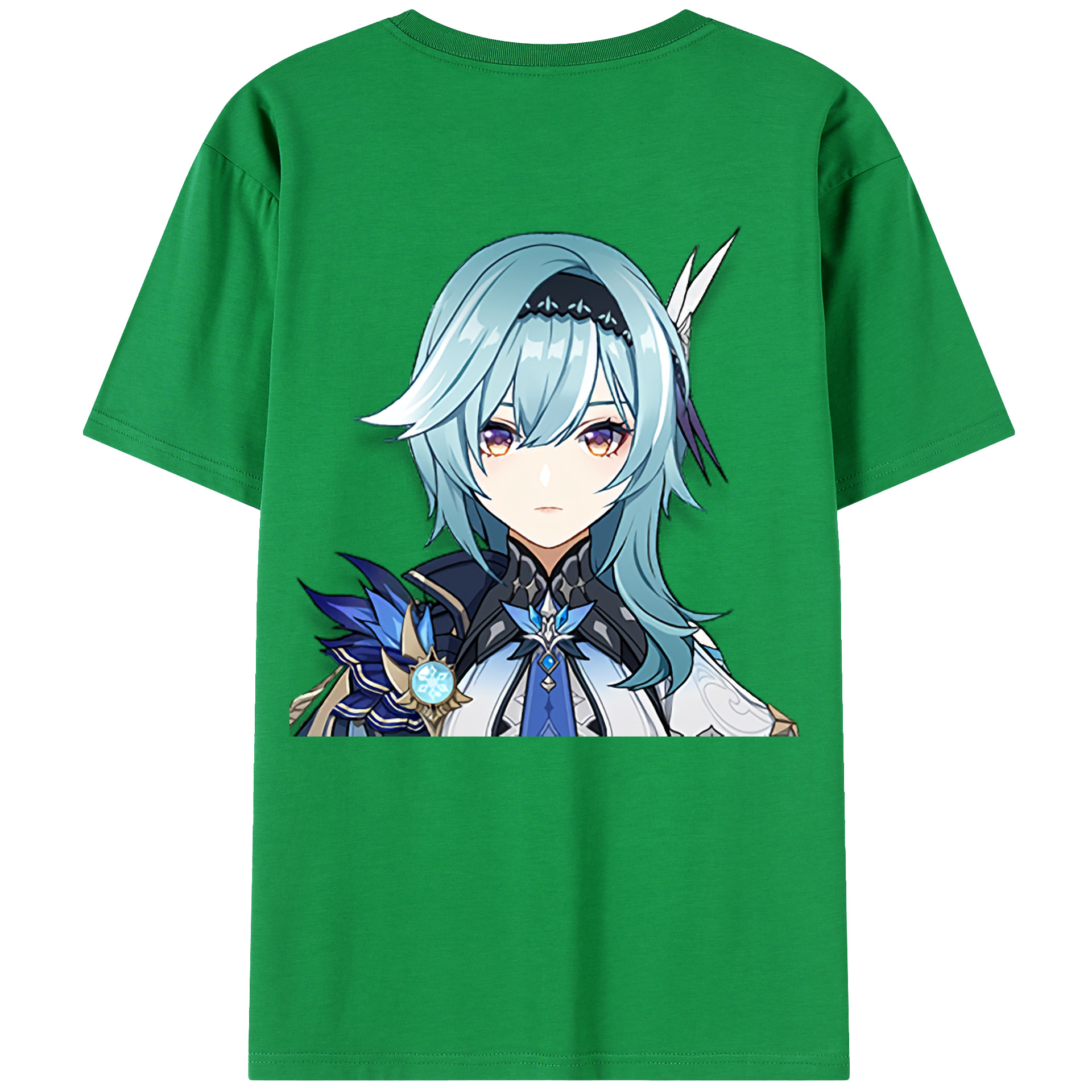 げんし神 优菈 ゆうら genshin Yūra 綿100％ メンズ半袖Tシャツ（バックプリント） 通気性