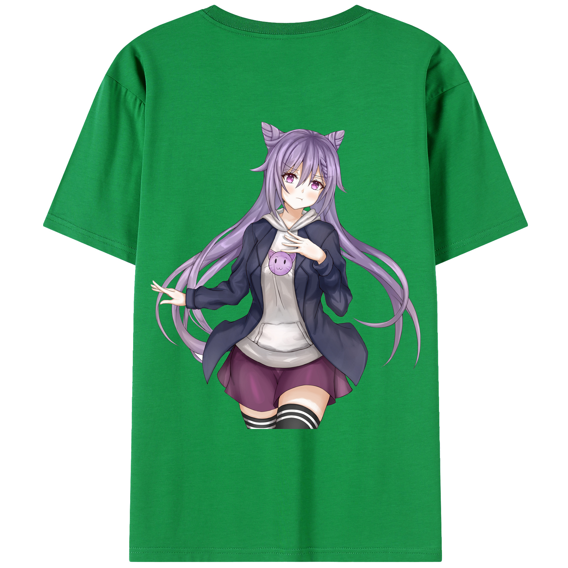 げんし神 刻晴 こくせい genshin Kokusei 綿100％ メンズ半袖Tシャツ（バックプリント） 通気性