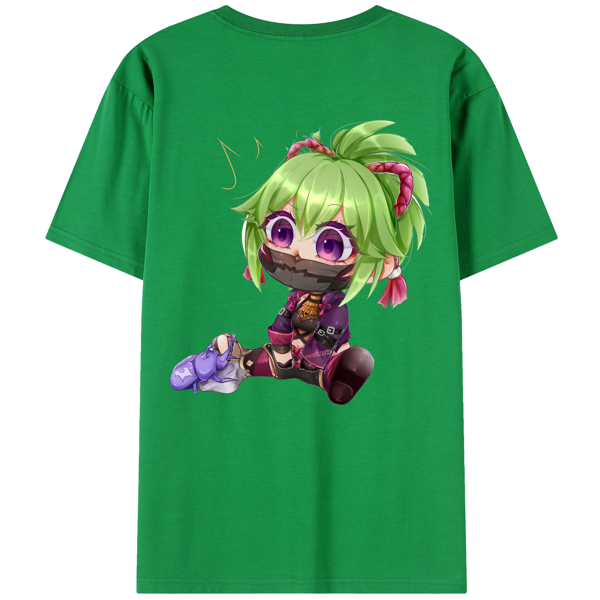 げんし神  久岐忍 くき しのぶ genshin Kuki Shinobu 綿100％ メンズ半袖Tシャツ（バックプリント） 通気性