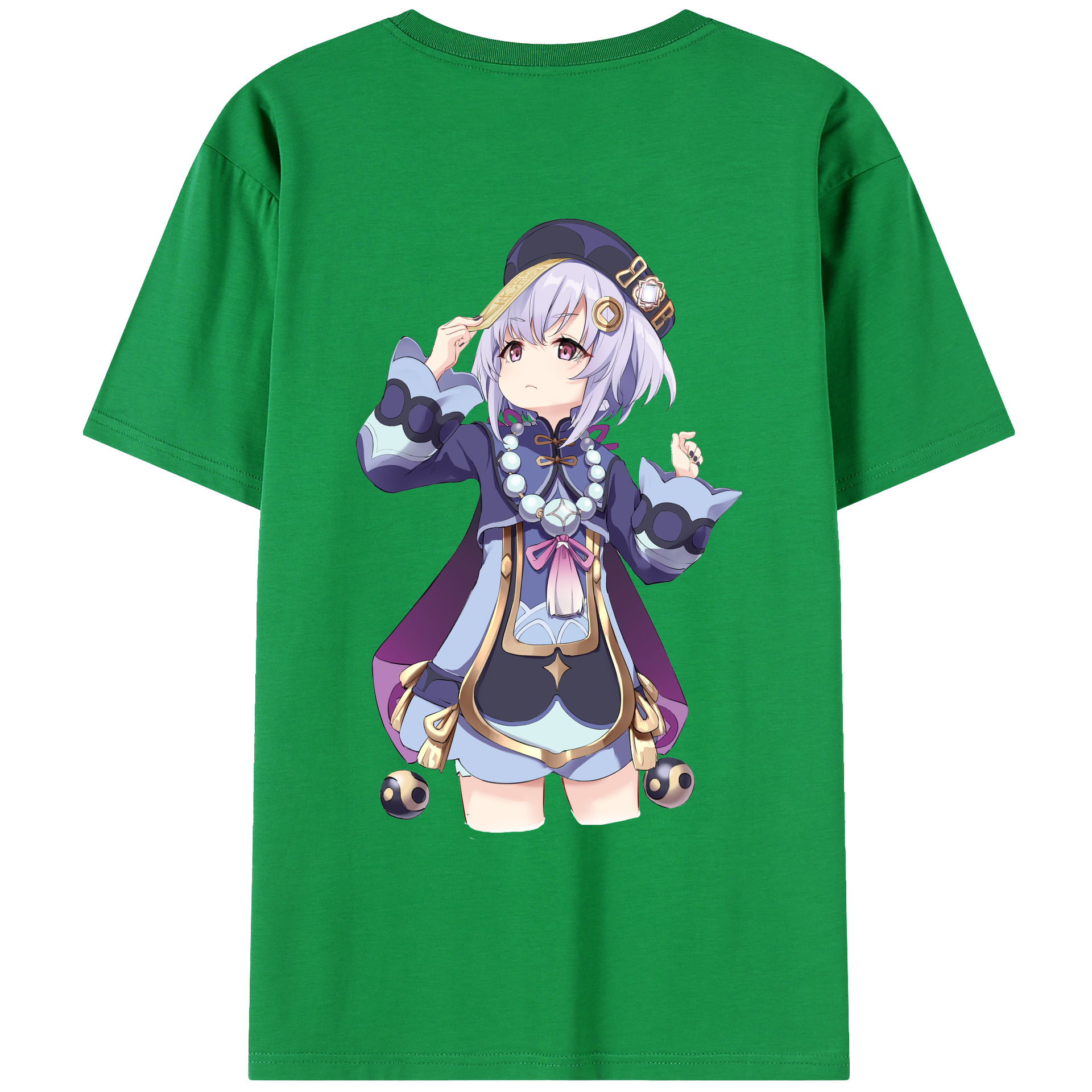げんし神 七七 なな  genshin Nana 綿100％ メンズ半袖Tシャツ（バックプリント） 通気性