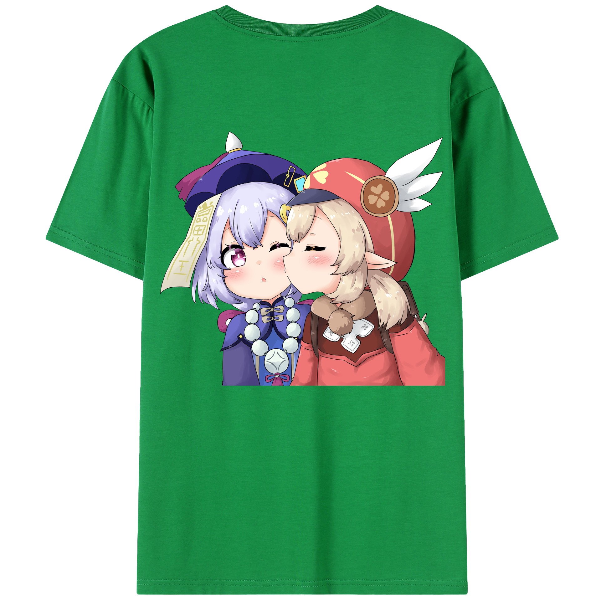 げんし神 七七 なな  genshin Nana 綿100％ メンズ半袖Tシャツ（バックプリント） 通気性