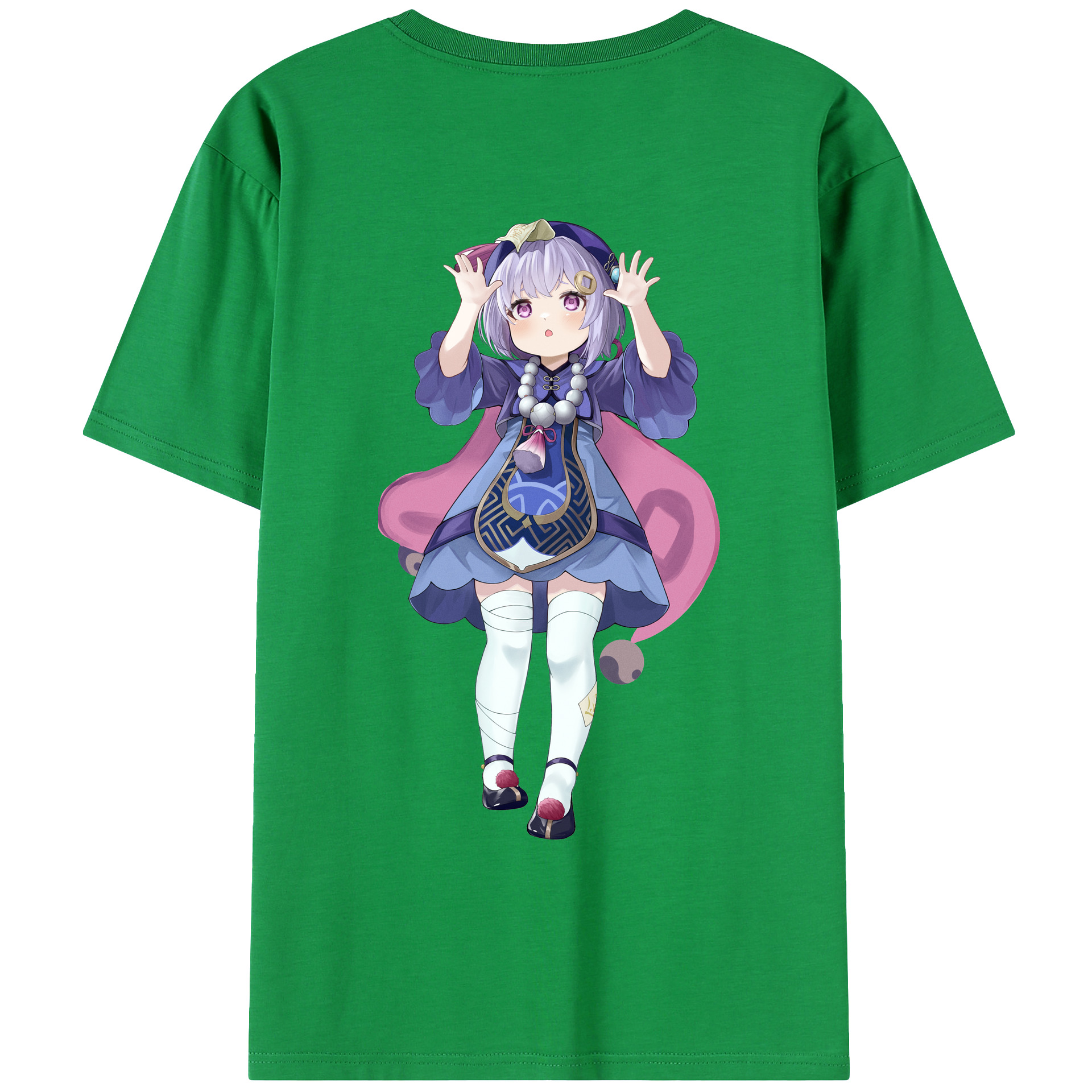 げんし神 七七 なな  genshin Nana 綿100％ メンズ半袖Tシャツ（バックプリント） 通気性