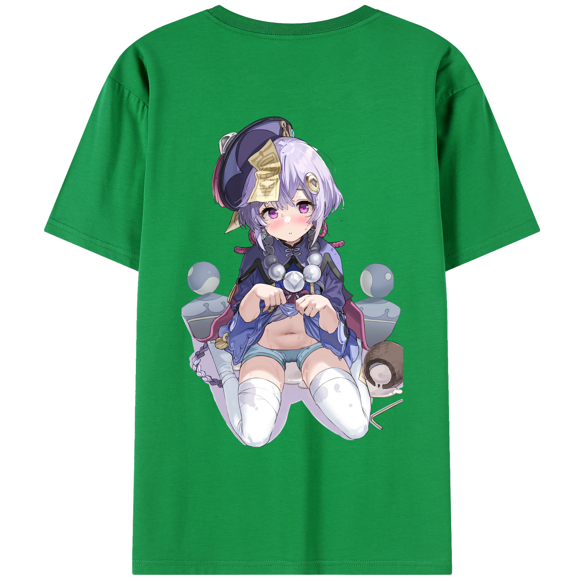 げんし神 七七 なな  genshin Nana 綿100％ メンズ半袖Tシャツ（バックプリント） 通気性