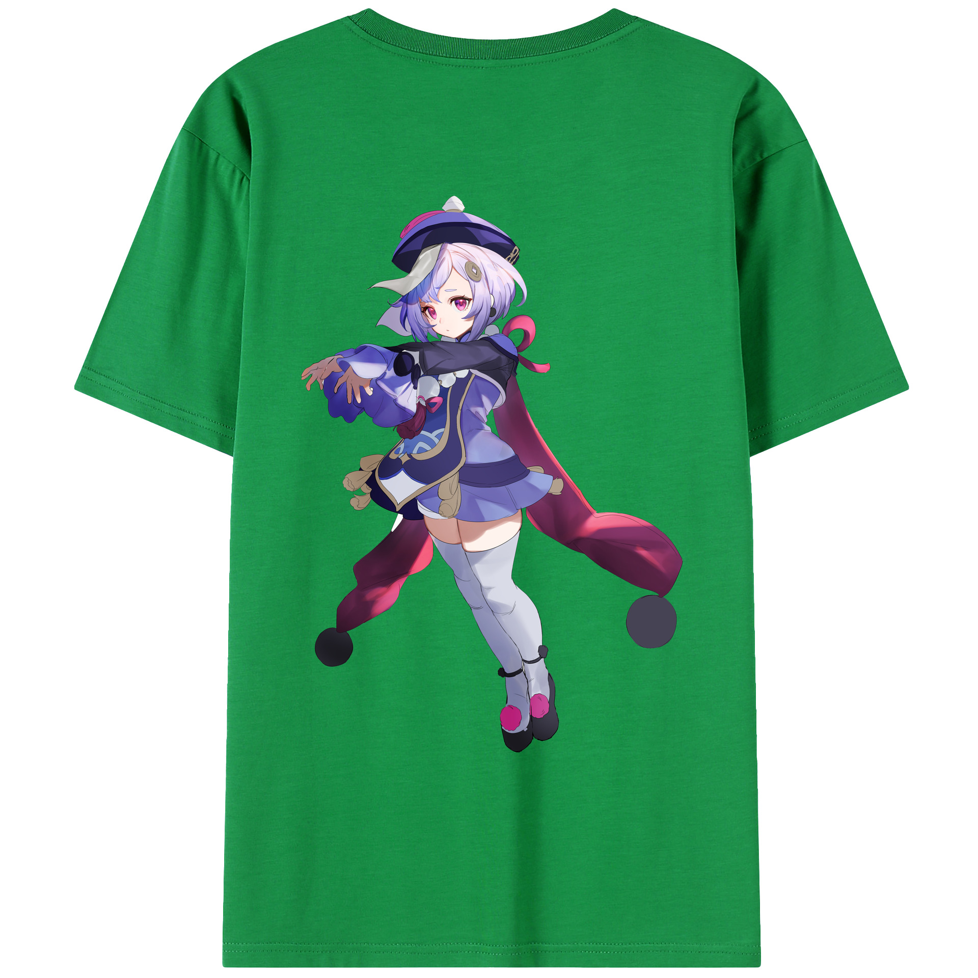げんし神 七七 なな  genshin Nana 綿100％ メンズ半袖Tシャツ（バックプリント） 通気性