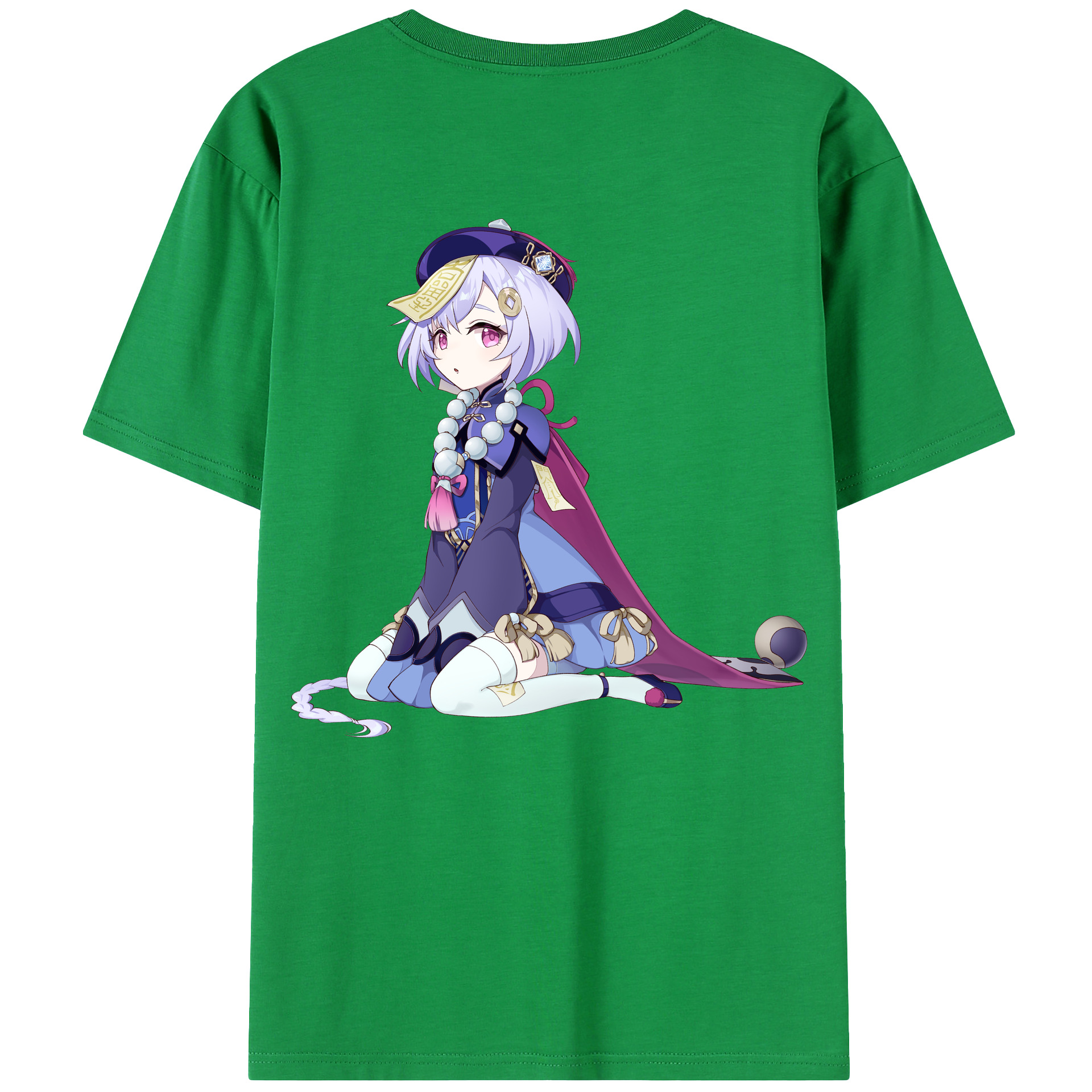 げんし神 七七 なな  genshin Nana 綿100％ メンズ半袖Tシャツ（バックプリント） 通気性