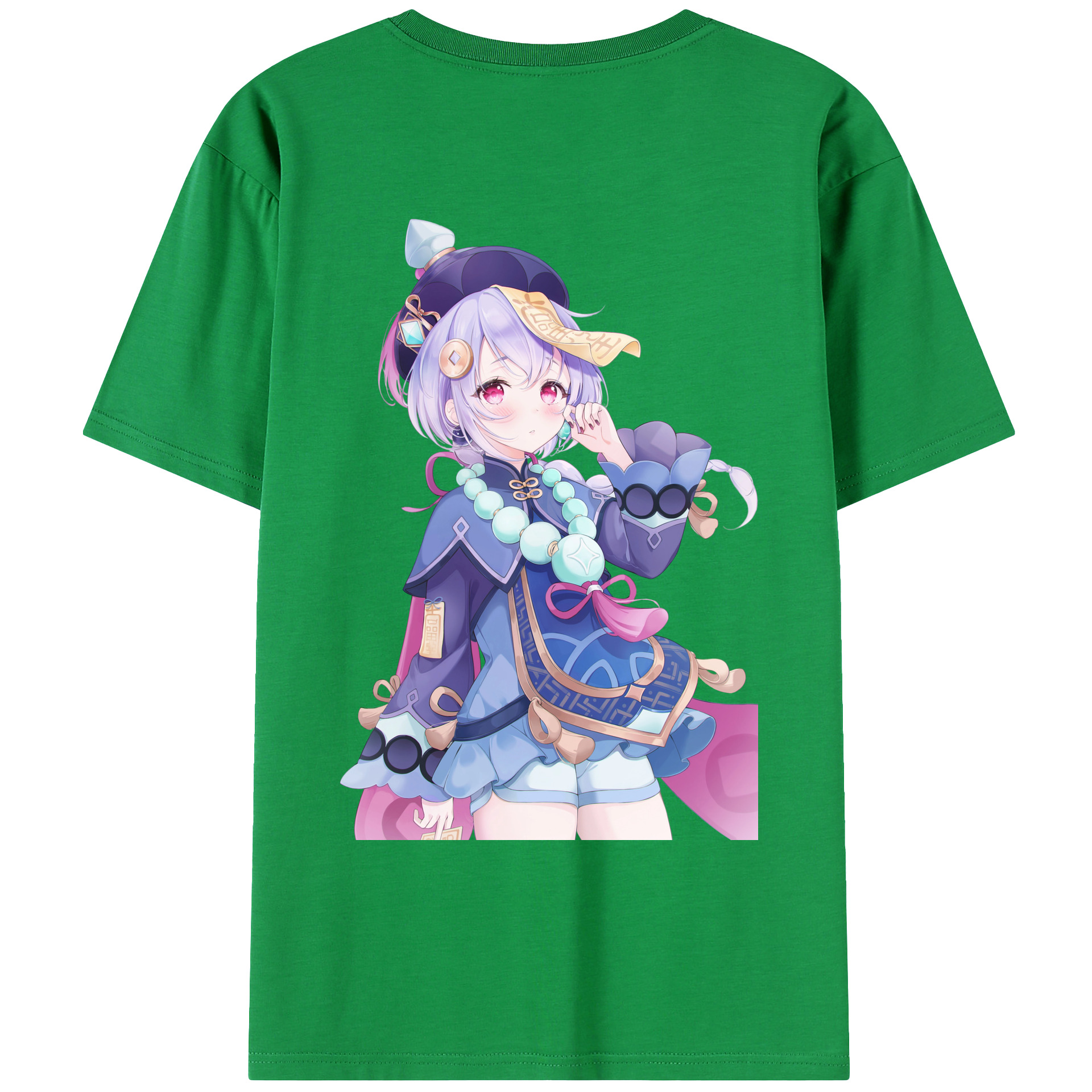 げんし神 七七 なな  genshin Nana 綿100％ メンズ半袖Tシャツ（バックプリント） 通気性