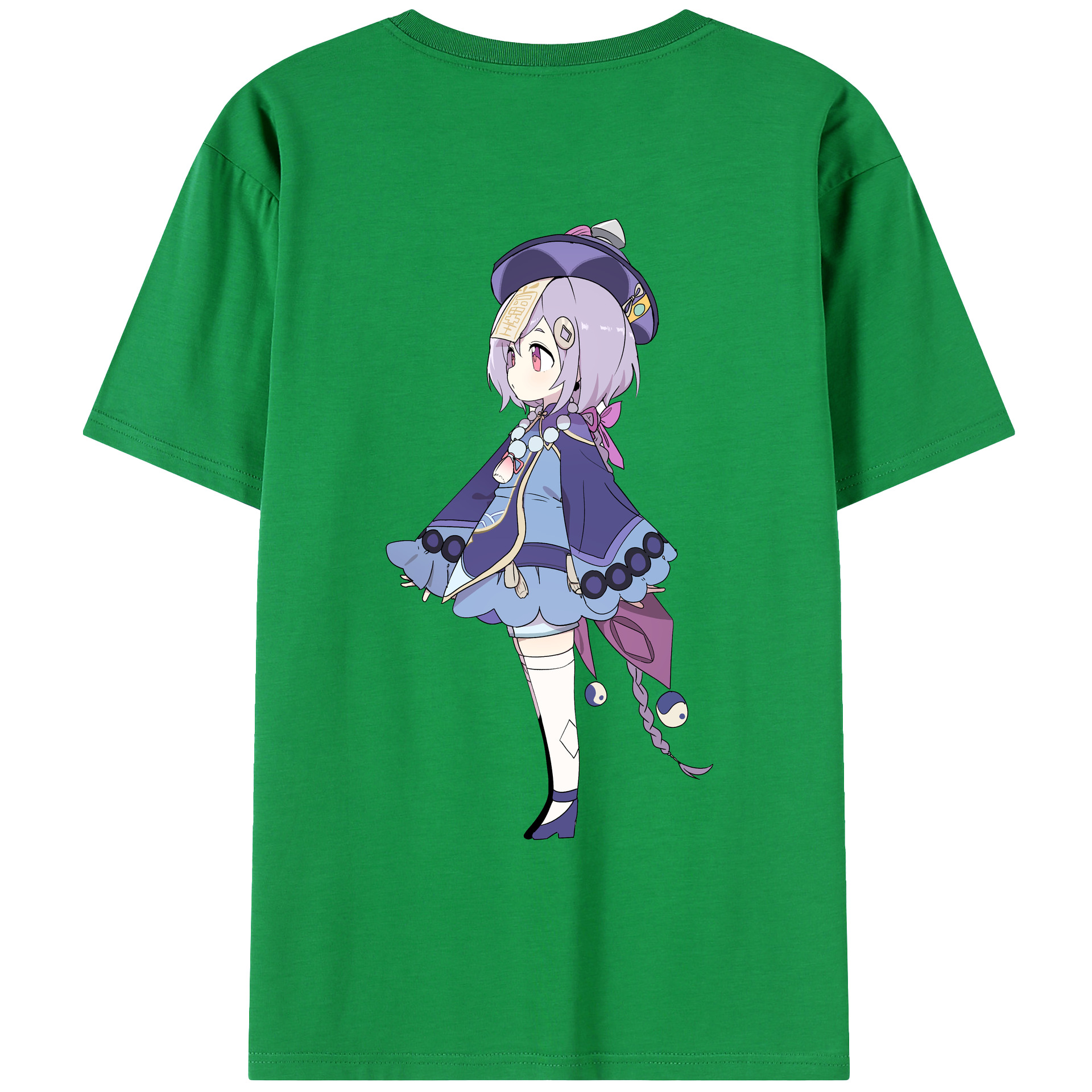 げんし神 七七 なな  genshin Nana 綿100％ メンズ半袖Tシャツ（バックプリント） 通気性