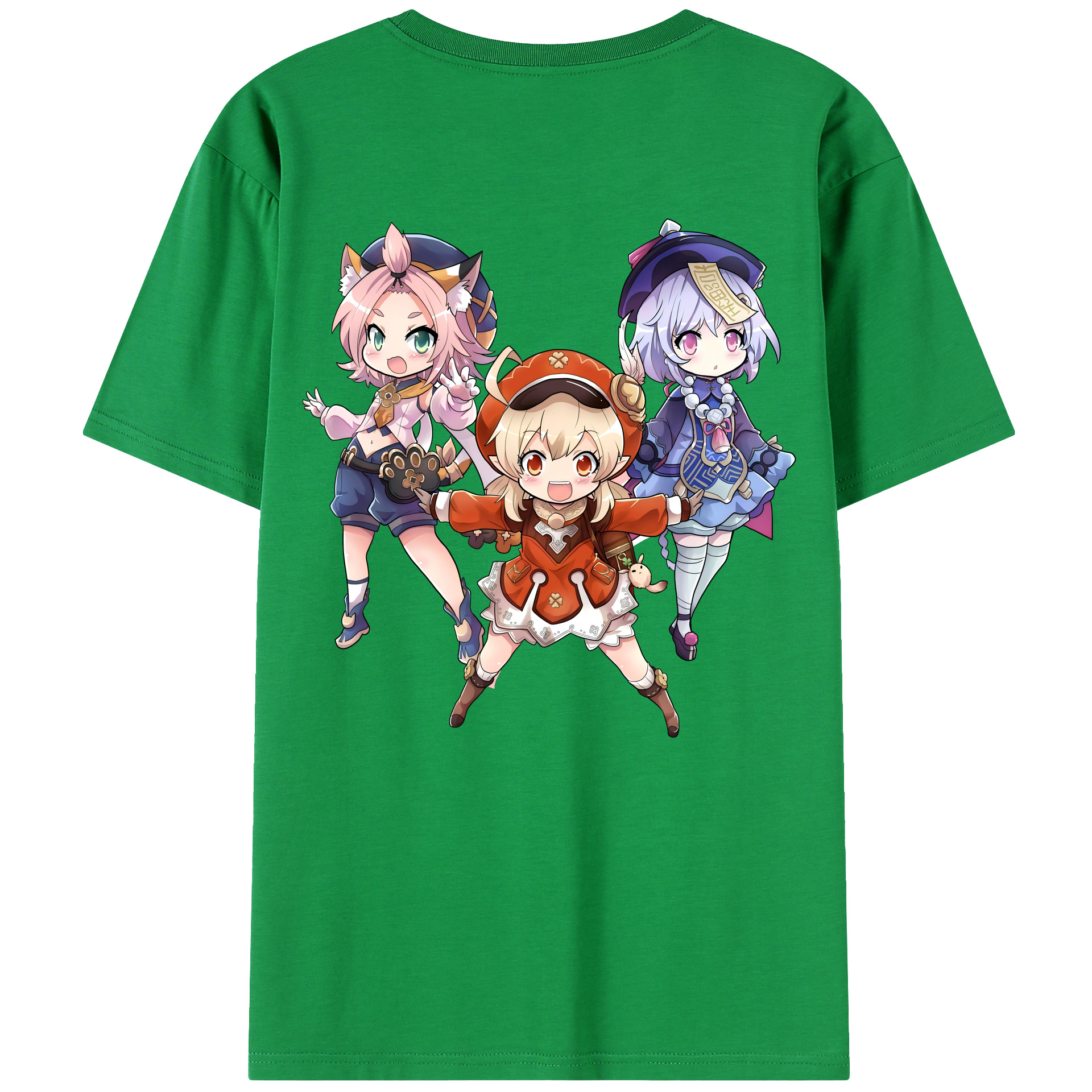 げんし神 七七 なな  genshin Nana 綿100％ メンズ半袖Tシャツ（バックプリント） 通気性