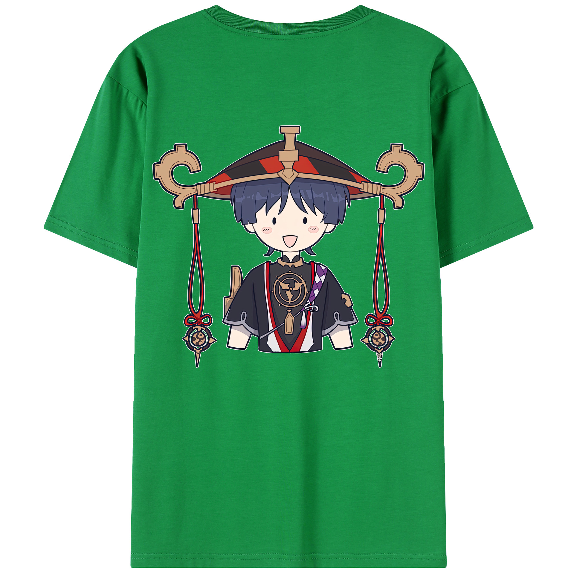 げんし神 さんペい genshin Sanpei 綿100％ メンズ半袖Tシャツ（バックプリント） 通気性