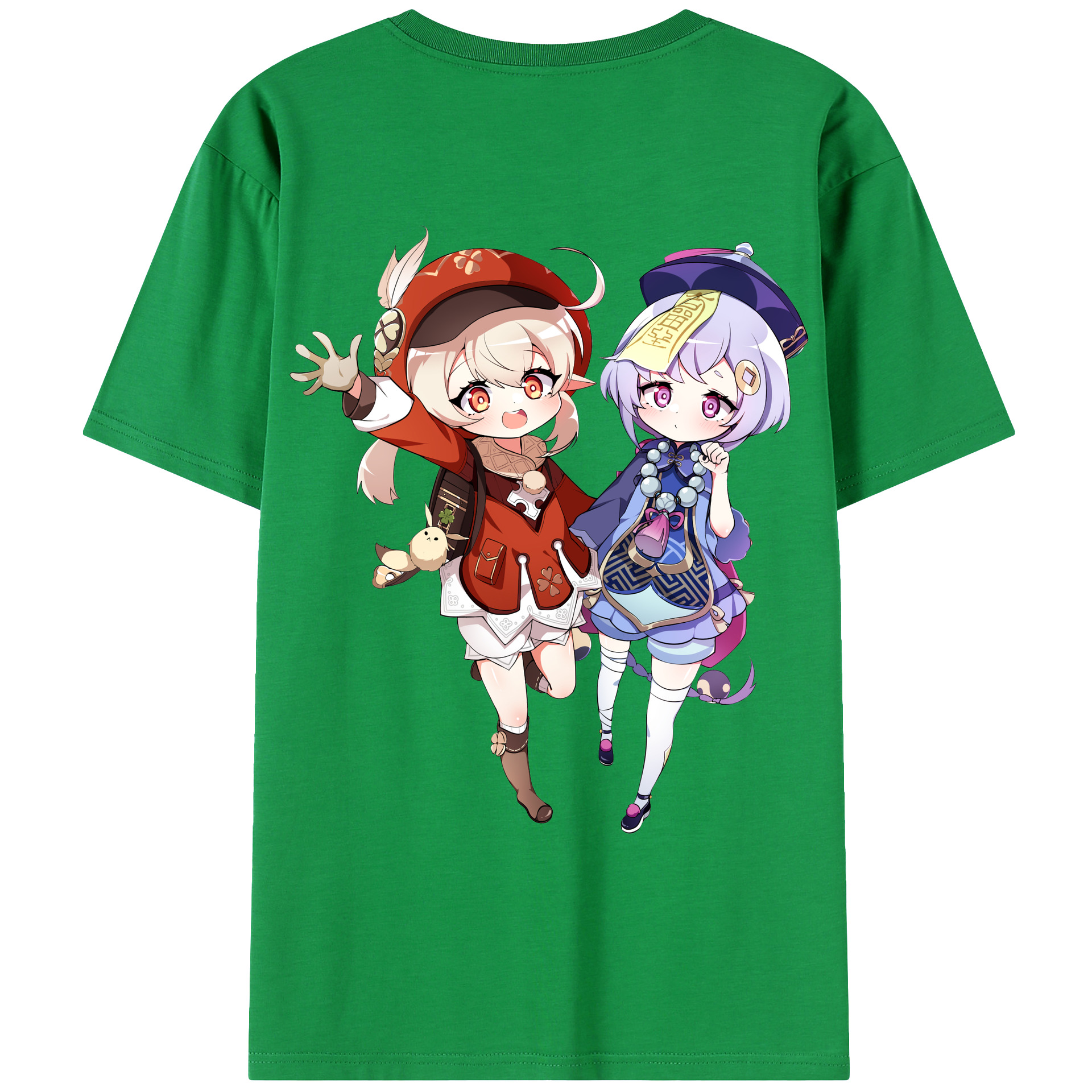 げんし神 七七 なな  genshin Nana 綿100％ メンズ半袖Tシャツ（バックプリント） 通気性