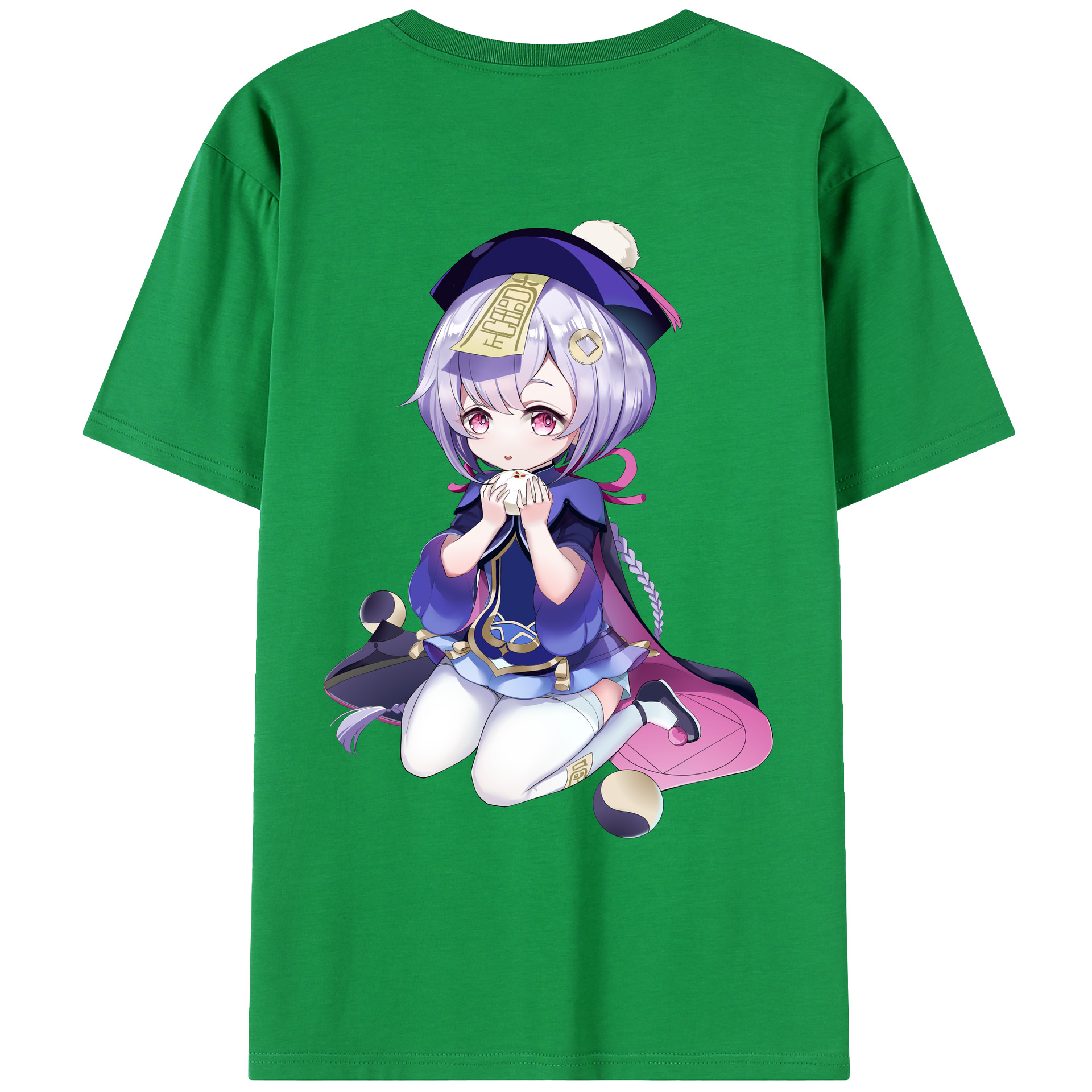 げんし神 七七 なな  genshin Nana 綿100％ メンズ半袖Tシャツ（バックプリント） 通気性