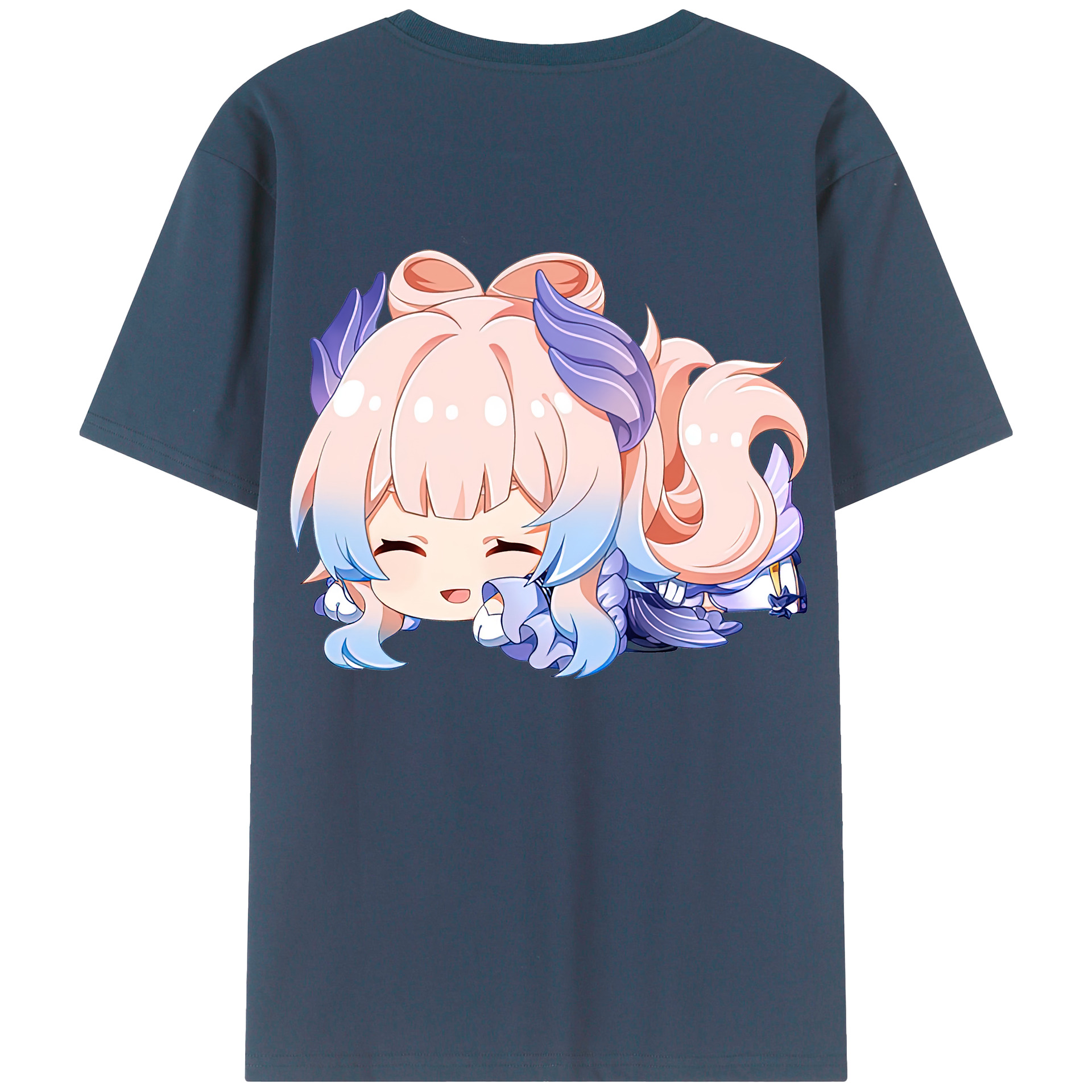 げんし神 珊瑚宮心海 サンゴノミヤ・ココミ genshin Sangonomiya Kokomi 綿100％ メンズ半袖Tシャツ（バックプリント） 通気性