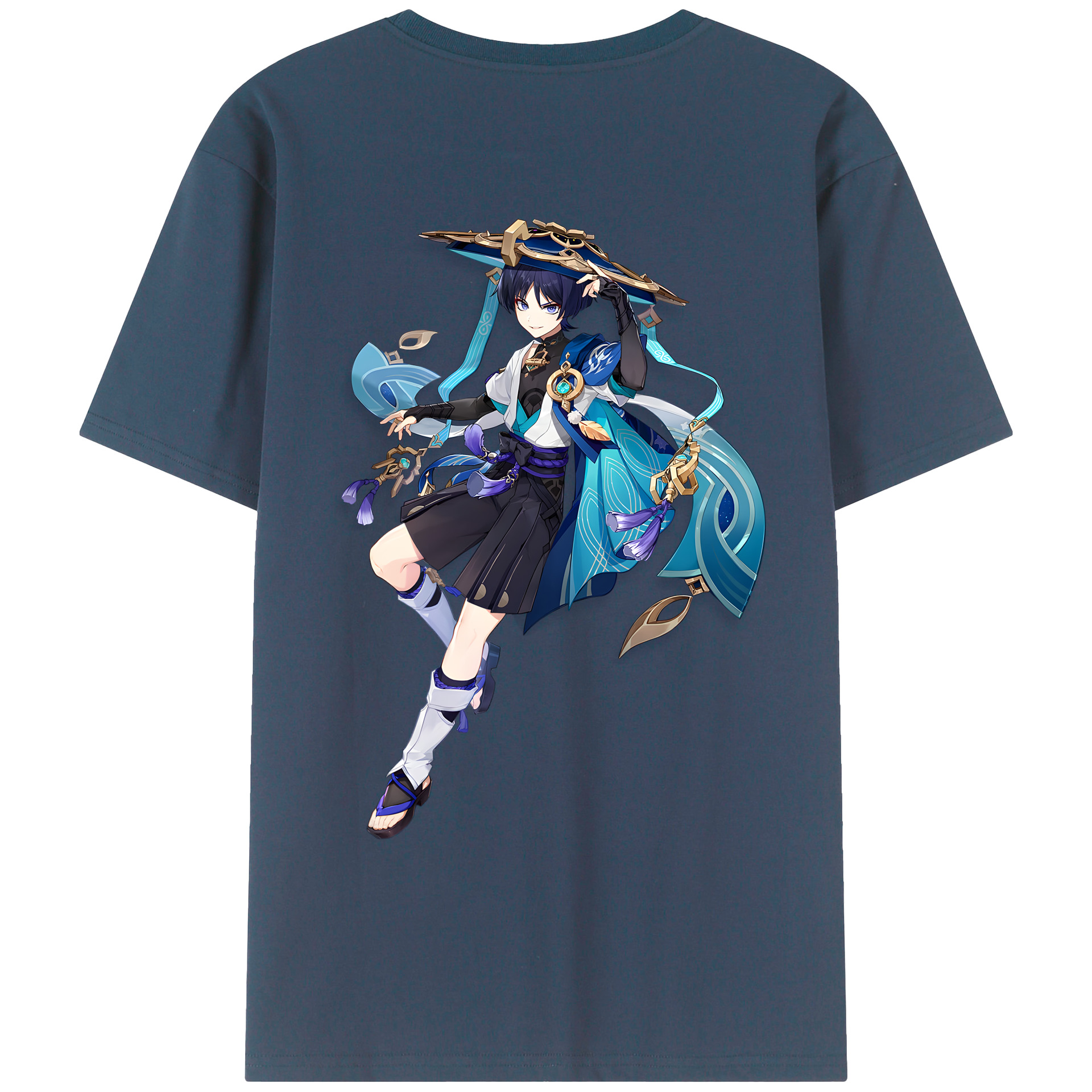 げんし神 さんペい genshin Sanpei 綿100％ メンズ半袖Tシャツ（バックプリント） 通気性