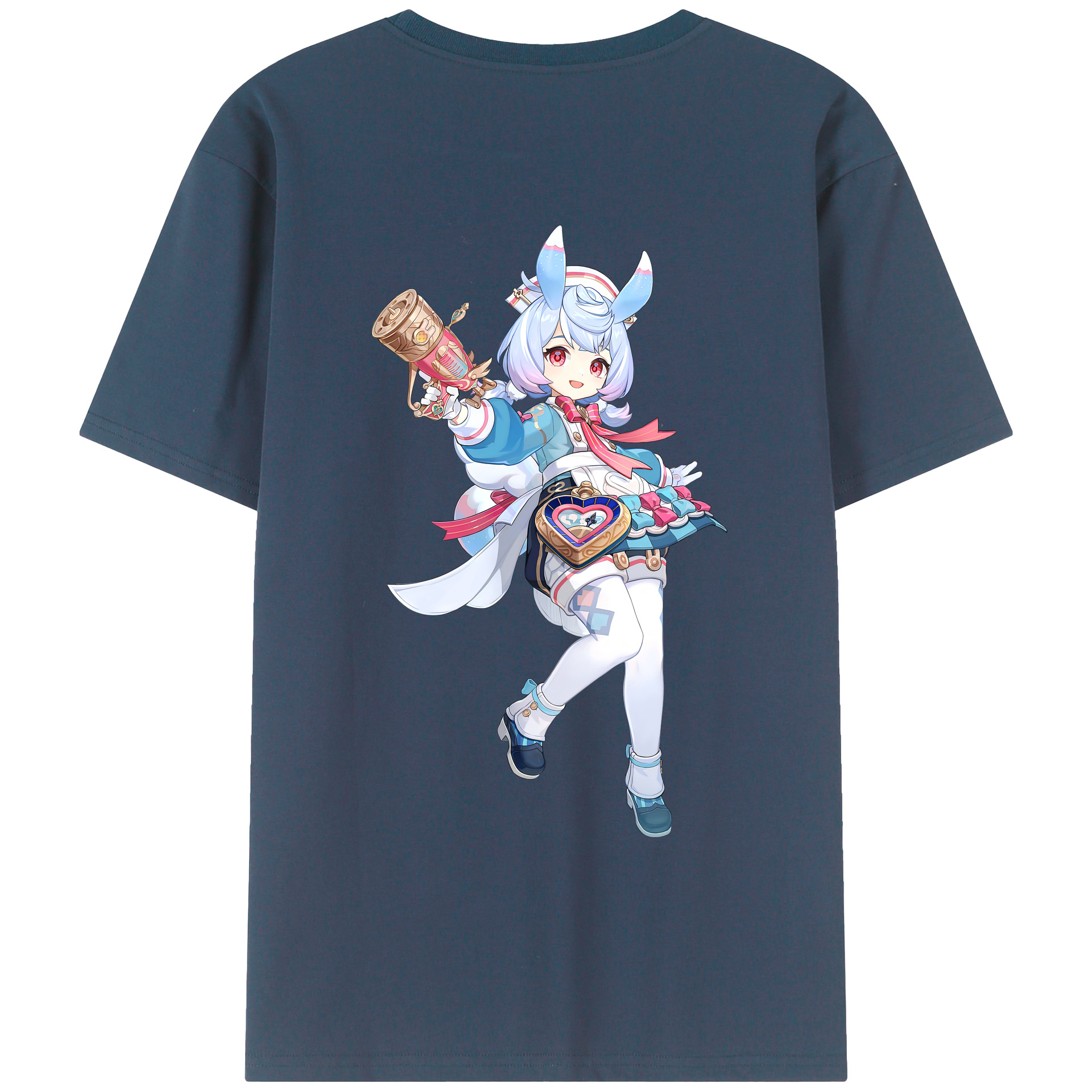 げんし神 シゲウィン genshin Shigewin 綿100％ メンズ半袖Tシャツ（バックプリント） 通気性
