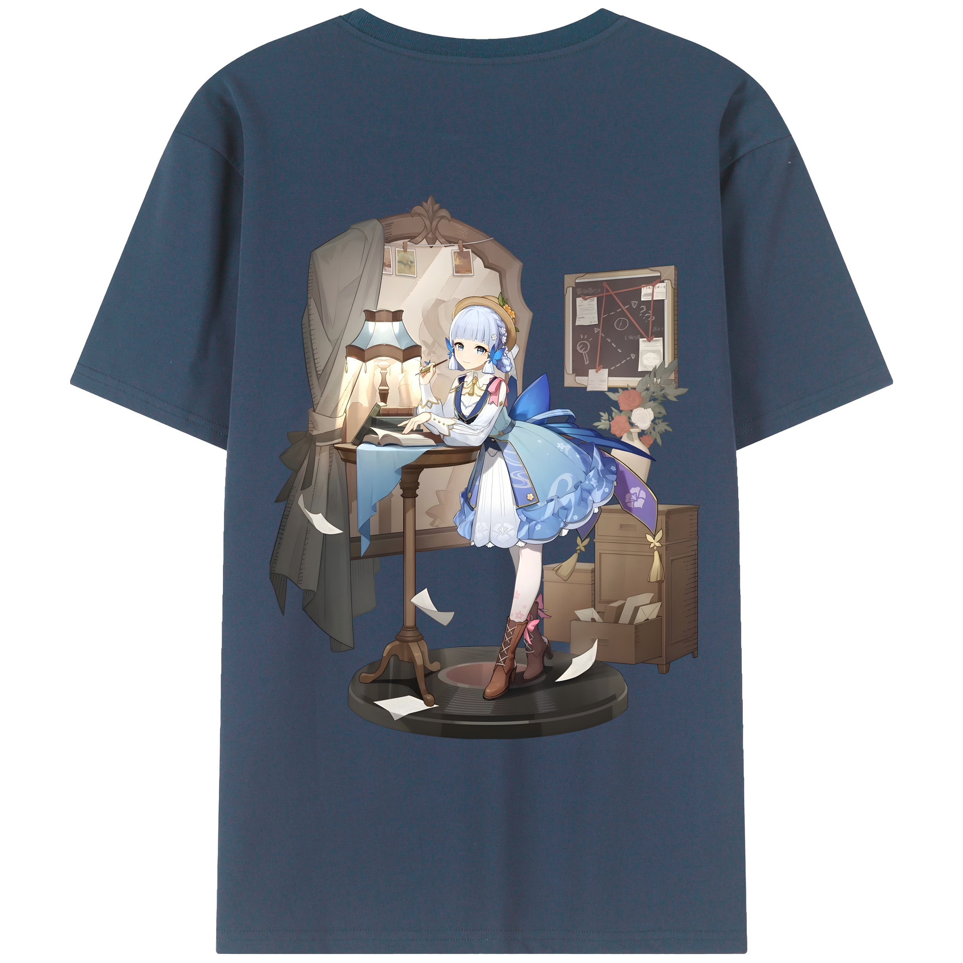 げんし神 神里綾華 神宮寺レン genshin Kamimiya Ren 綿100％ メンズ半袖Tシャツ（バックプリント） 通気性