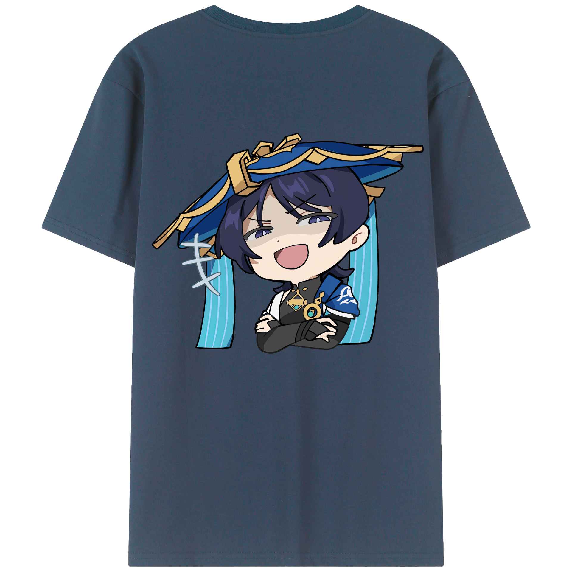 げんし神 さんペい genshin Sanpei 綿100％ メンズ半袖Tシャツ（バックプリント） 通気性