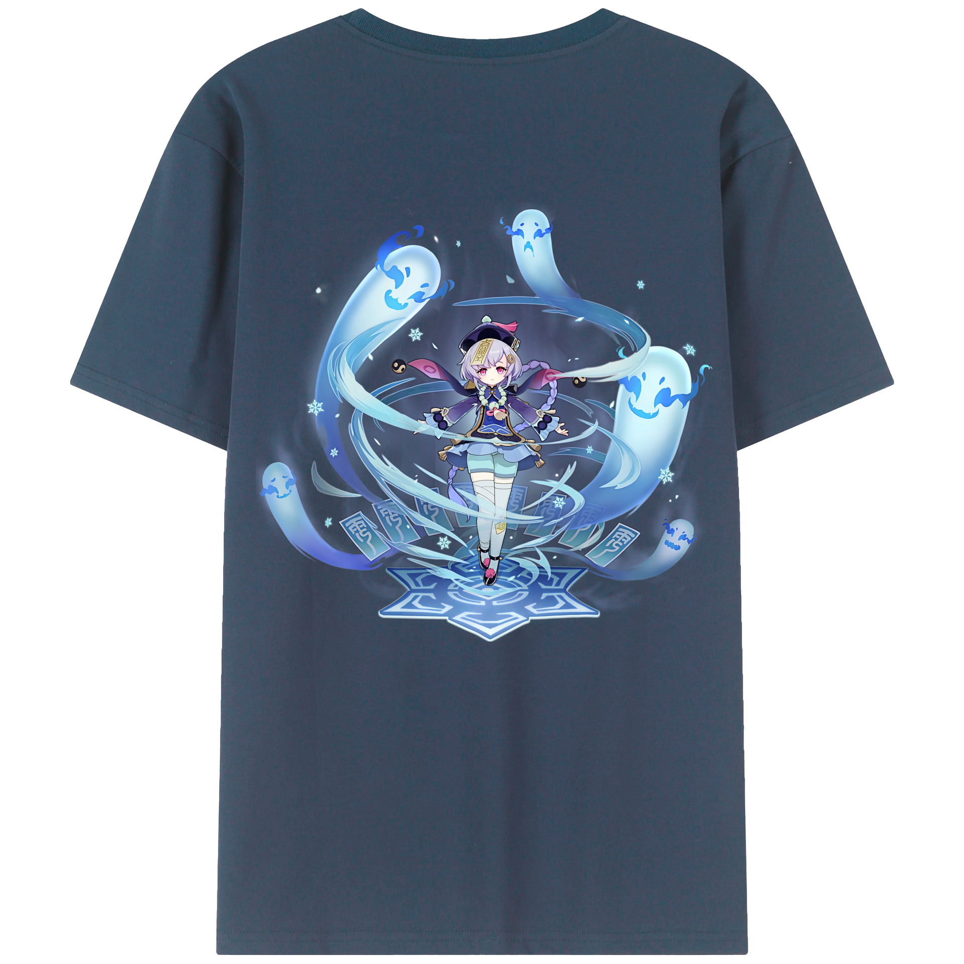 げんし神 七七 なな  genshin Nana 綿100％ メンズ半袖Tシャツ（バックプリント） 通気性