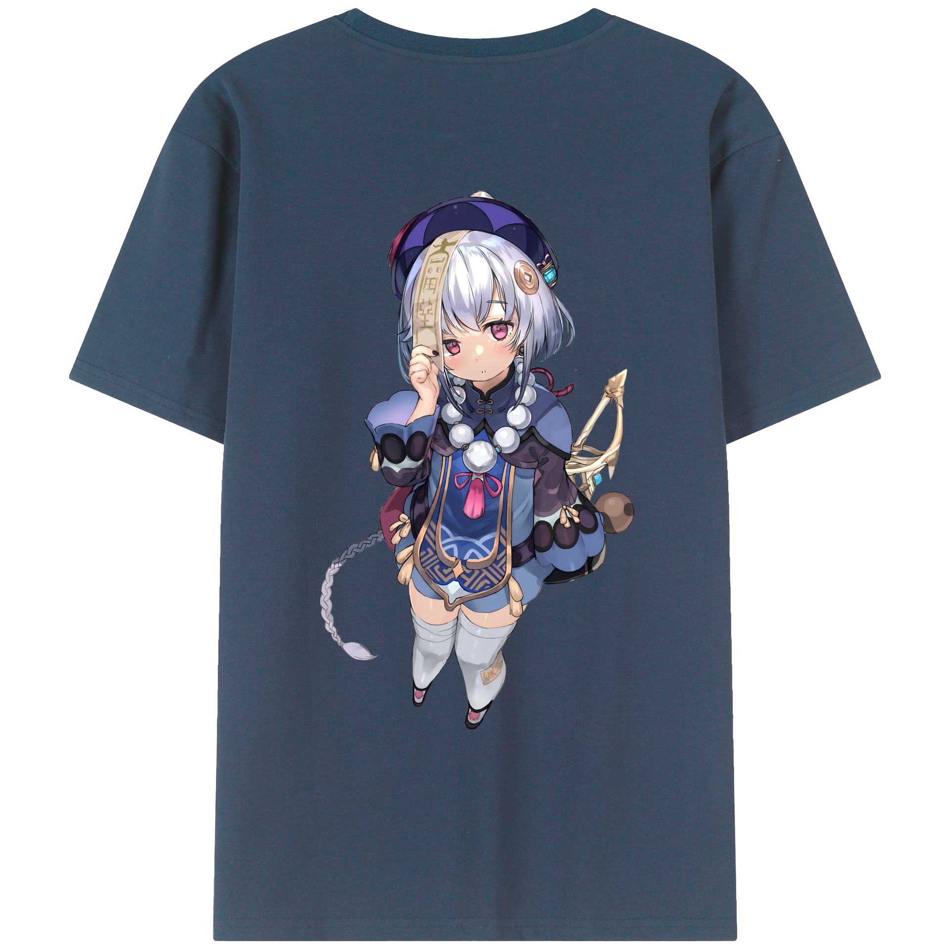 げんし神 七七 なな  genshin Nana 綿100％ メンズ半袖Tシャツ（バックプリント） 通気性