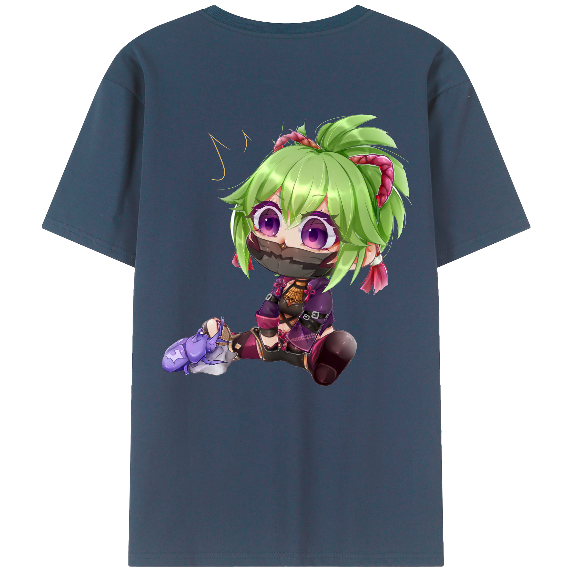 げんし神  久岐忍 くき しのぶ genshin Kuki Shinobu 綿100％ メンズ半袖Tシャツ（バックプリント） 通気性