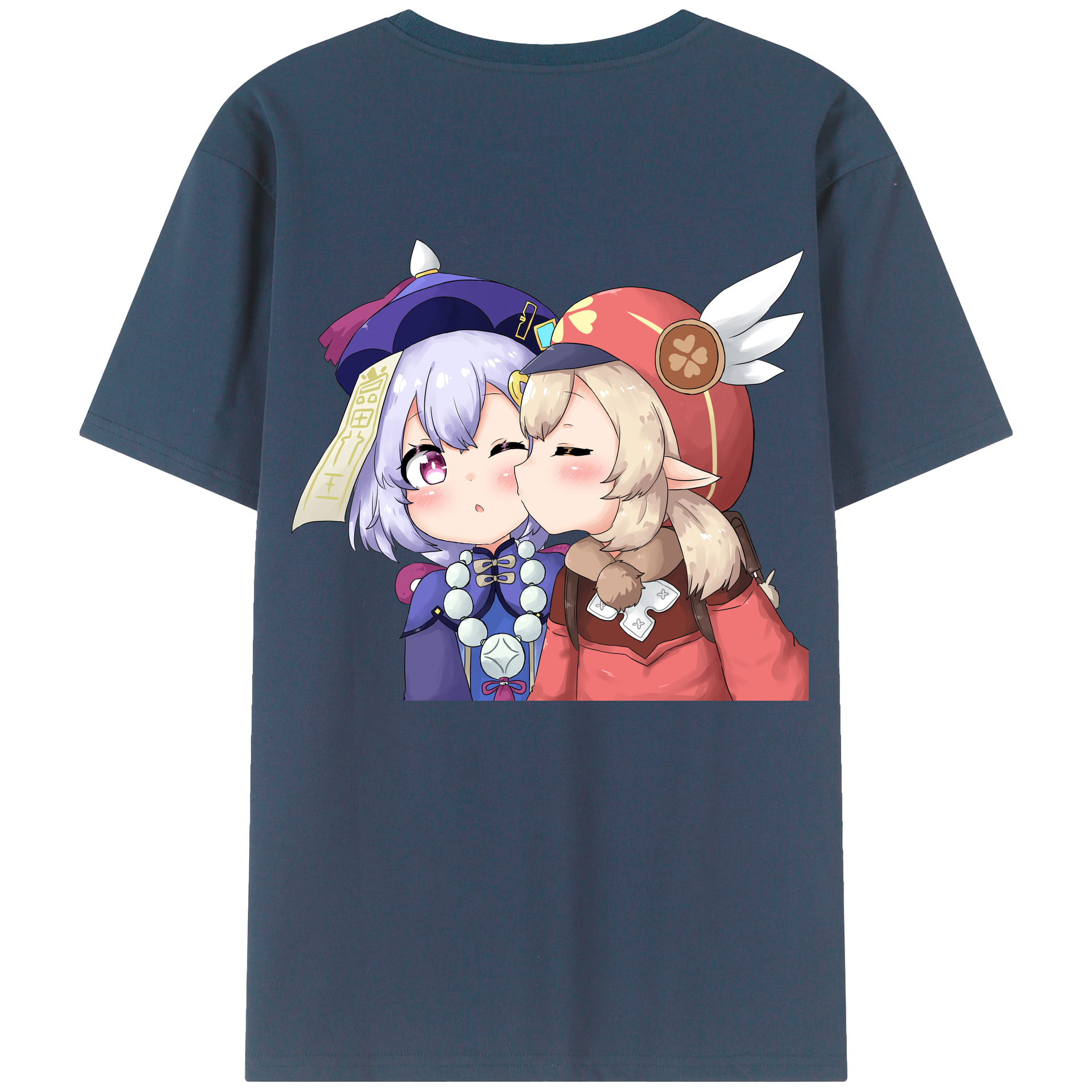 げんし神 七七 なな  genshin Nana 綿100％ メンズ半袖Tシャツ（バックプリント） 通気性