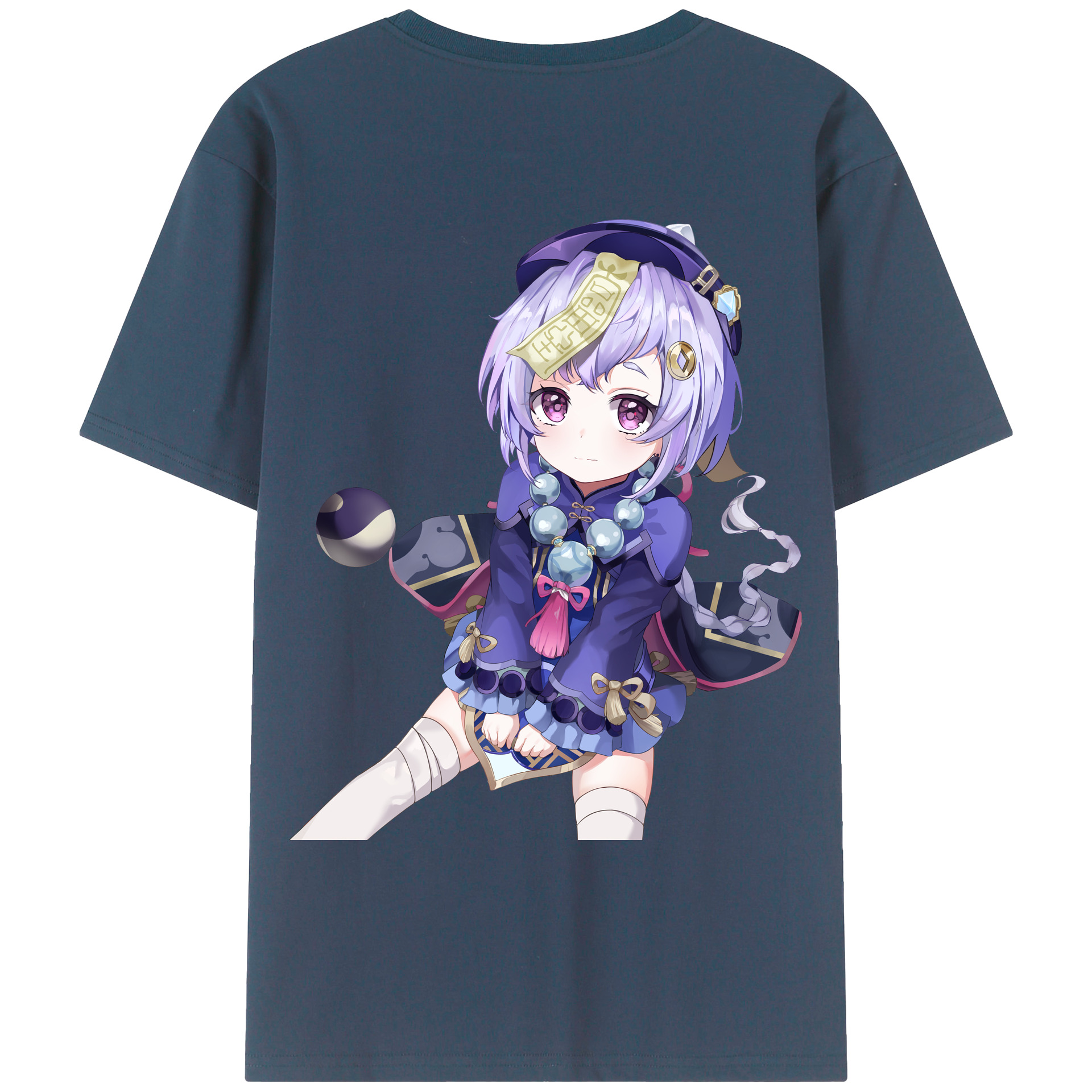 げんし神 七七 なな  genshin Nana 綿100％ メンズ半袖Tシャツ（バックプリント） 通気性