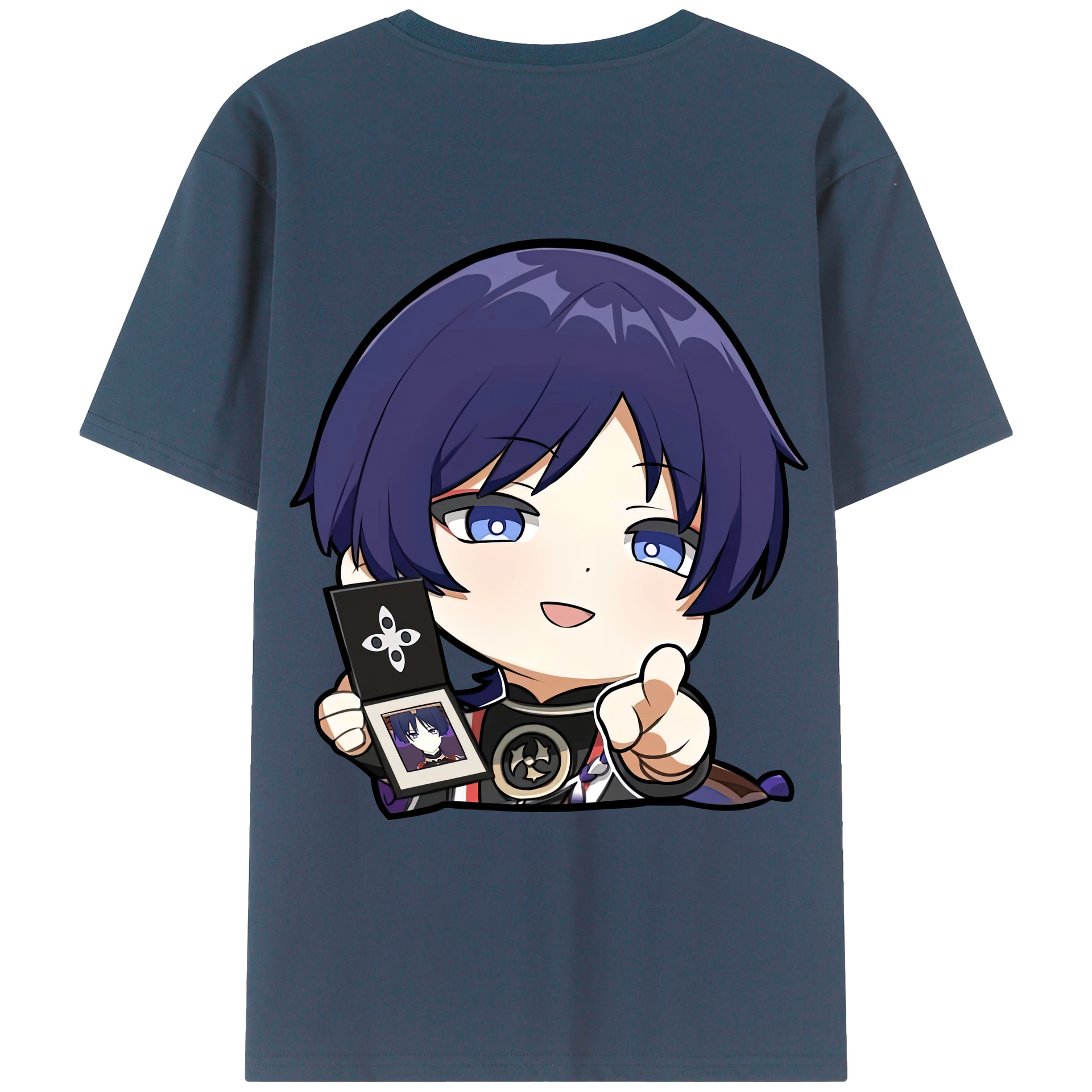 げんし神 さんペい genshin Sanpei 綿100％ メンズ半袖Tシャツ（バックプリント） 通気性