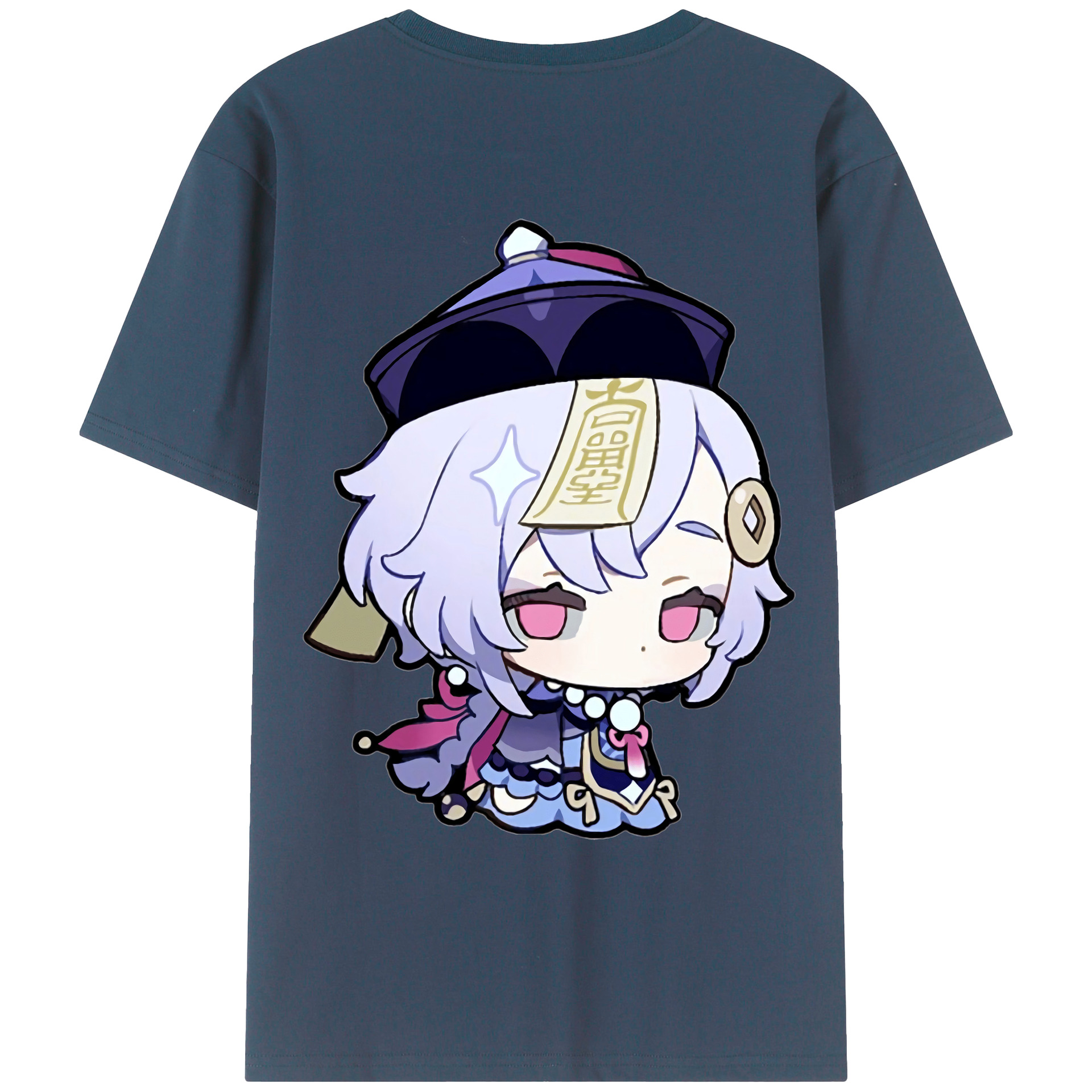 げんし神 七七 なな  genshin Nana 綿100％ メンズ半袖Tシャツ（バックプリント） 通気性