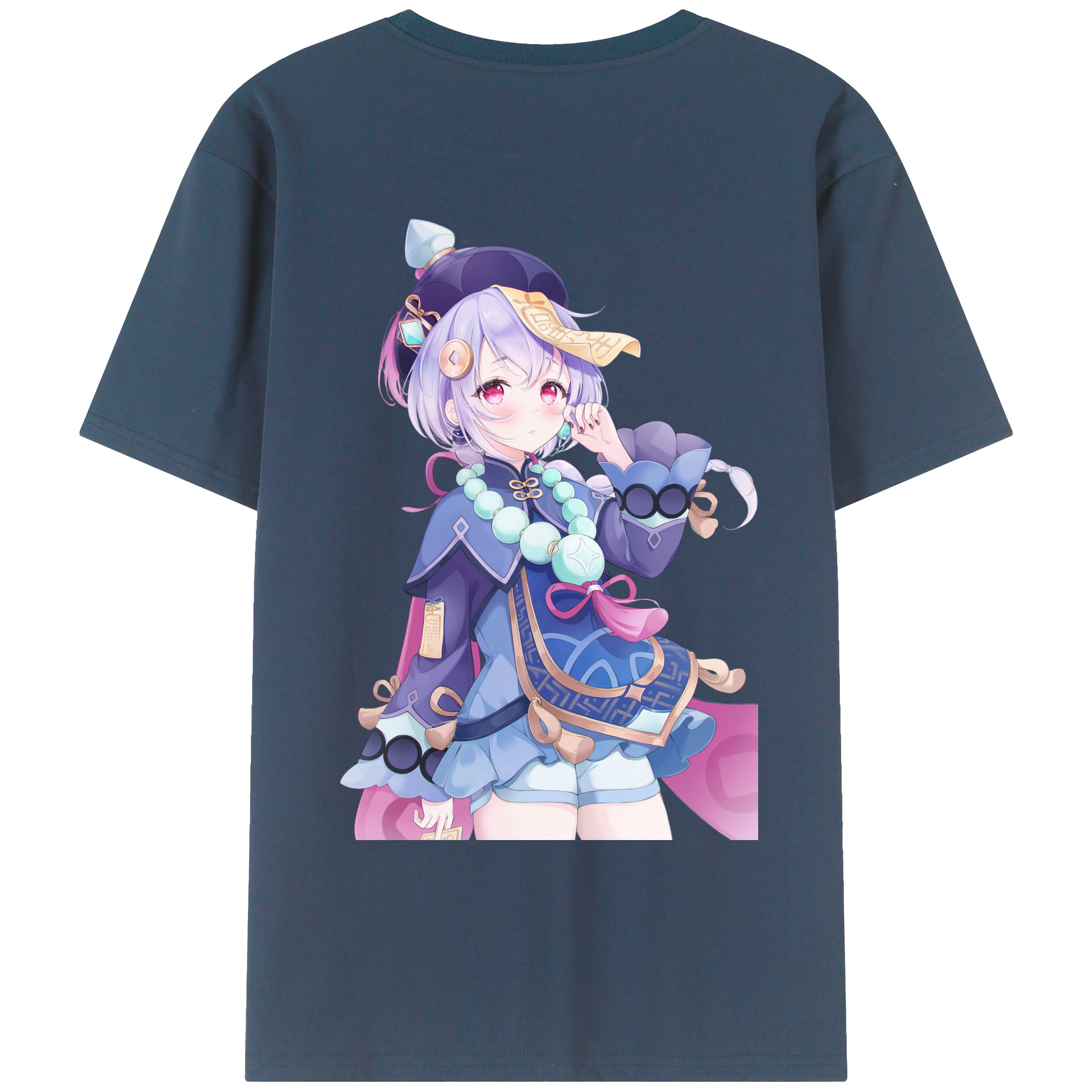 げんし神 七七 なな  genshin Nana 綿100％ メンズ半袖Tシャツ（バックプリント） 通気性
