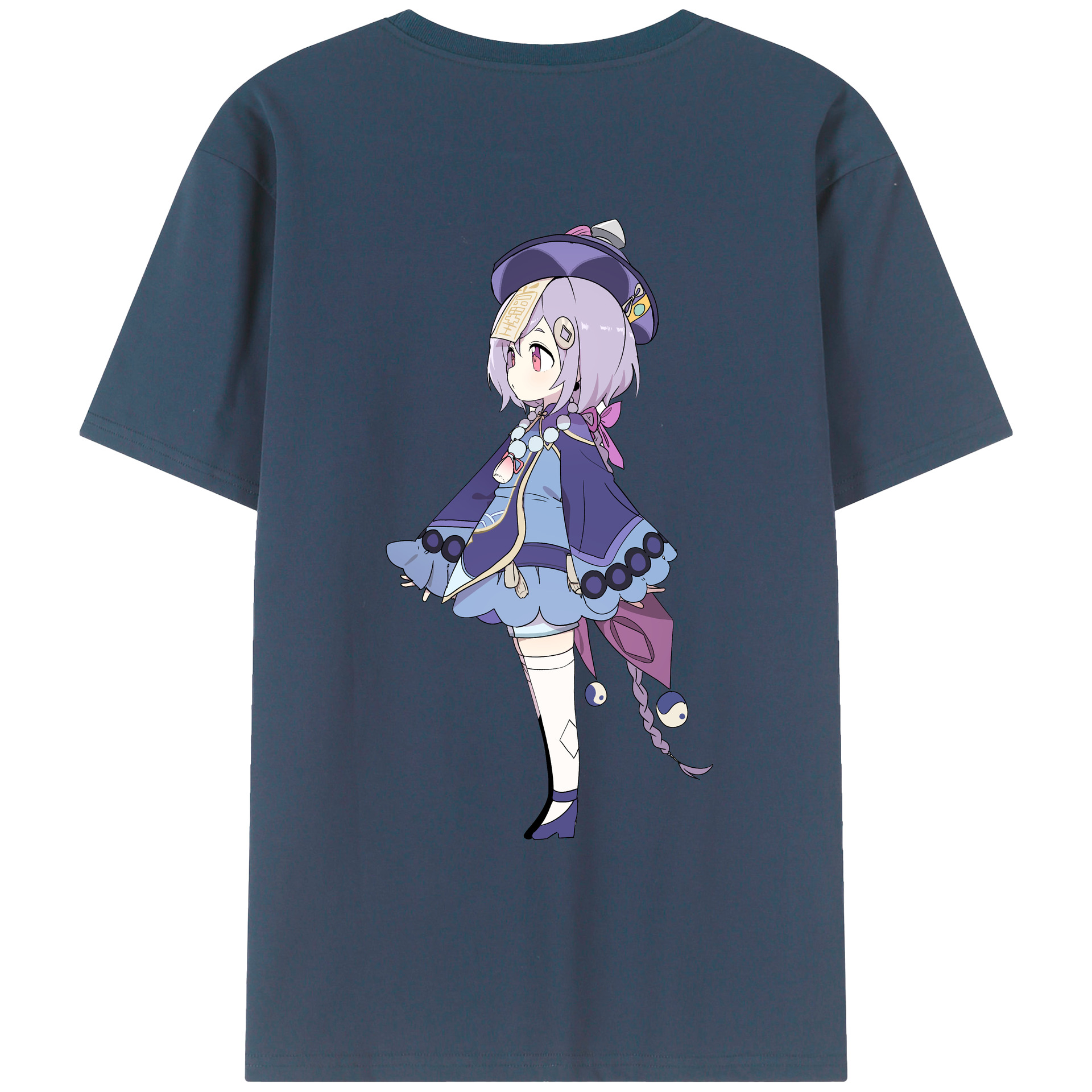 げんし神 七七 なな  genshin Nana 綿100％ メンズ半袖Tシャツ（バックプリント） 通気性