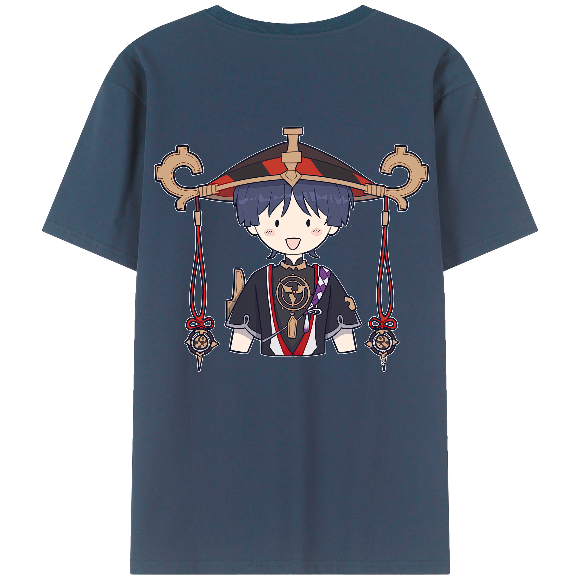 げんし神 さんペい genshin Sanpei 綿100％ メンズ半袖Tシャツ（バックプリント） 通気性