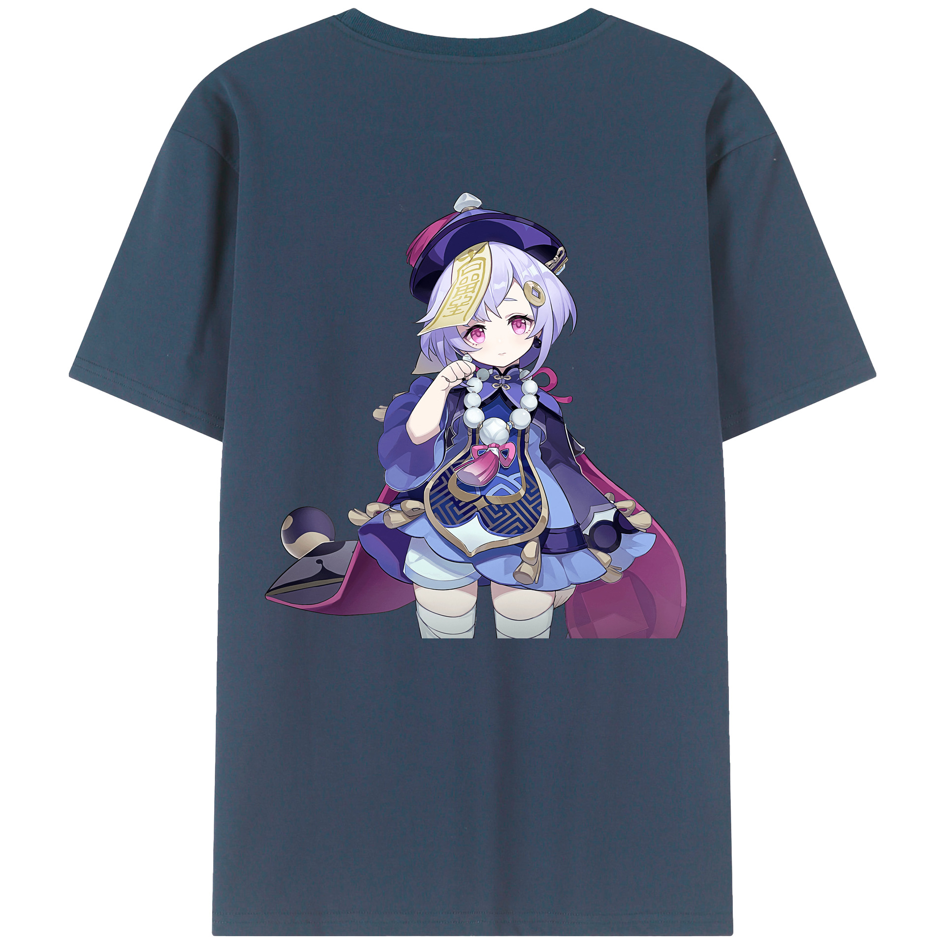 げんし神 七七 なな  genshin Nana 綿100％ メンズ半袖Tシャツ（バックプリント） 通気性